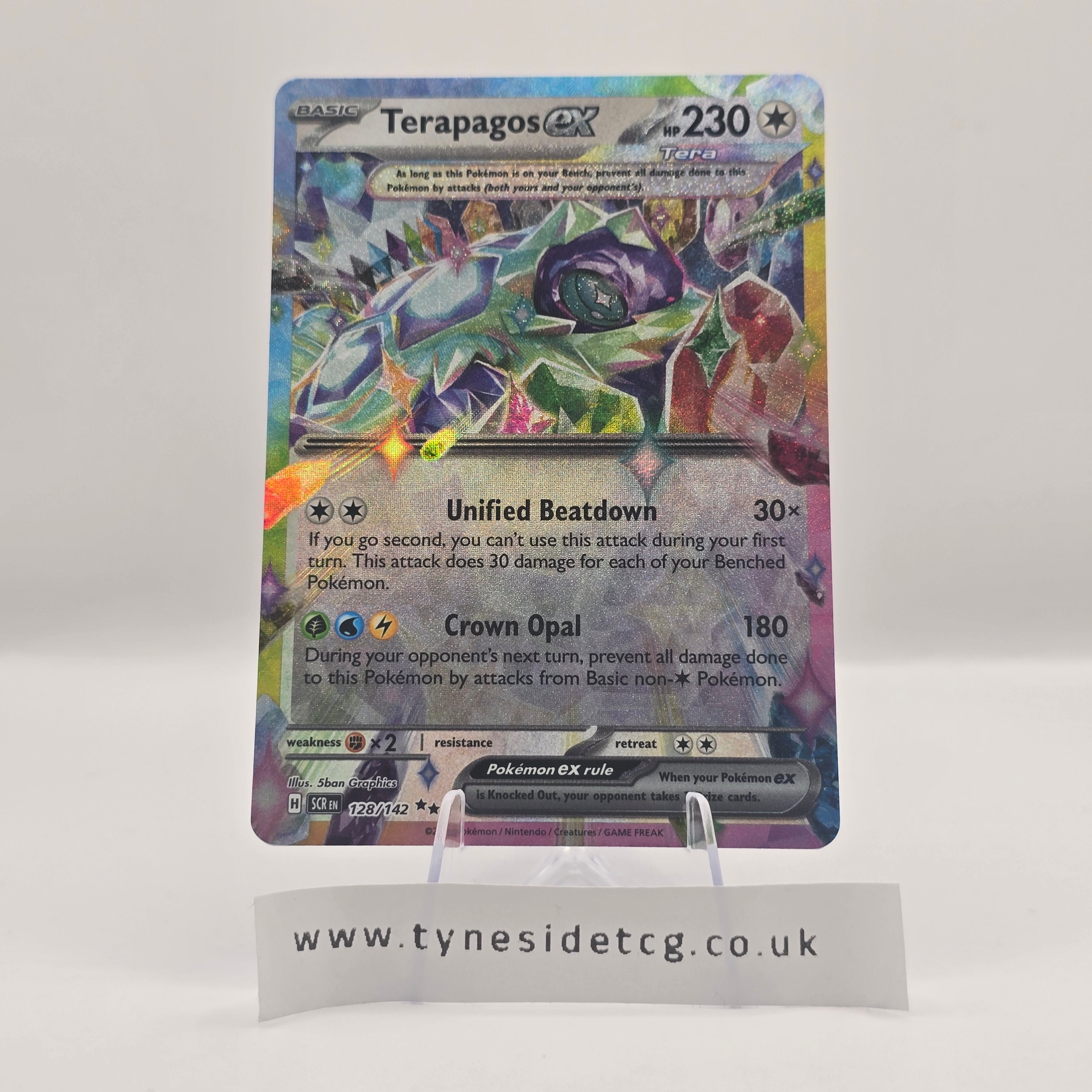 128 142 pokemon card Terapagos EX 128/142 – Stellar Crown (English Pokémon TCG Single) – Tyneside TCG Lightning Crown Opal (180) Top 10: Most Expensive Lot sizes:1000ct (2.8¢/card) custom anniversary
