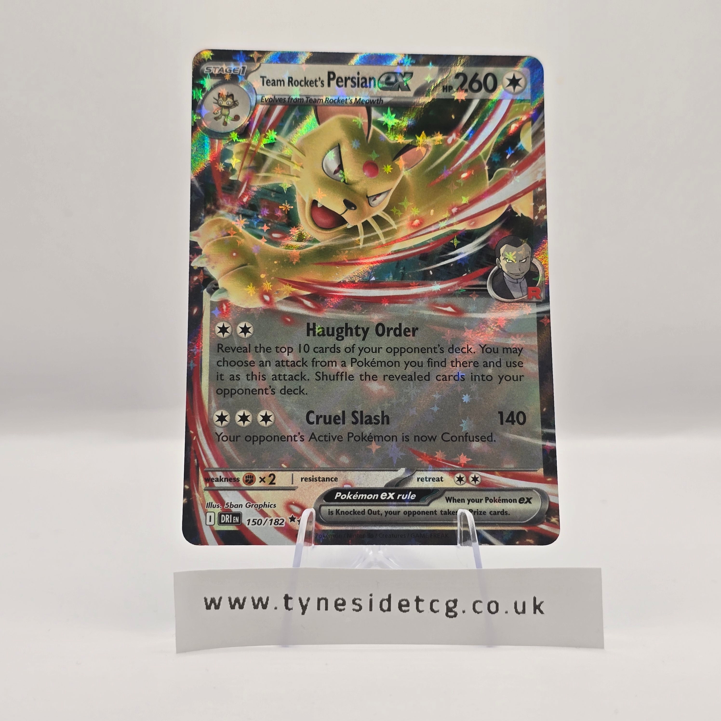 Team Rocket’s Persian ex 150/182 – Destined Rivals (English Single)