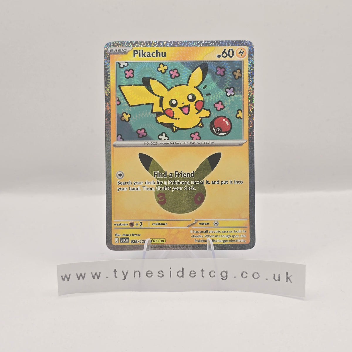 Pikachu 029/128 - 30th Celebration (English Single)