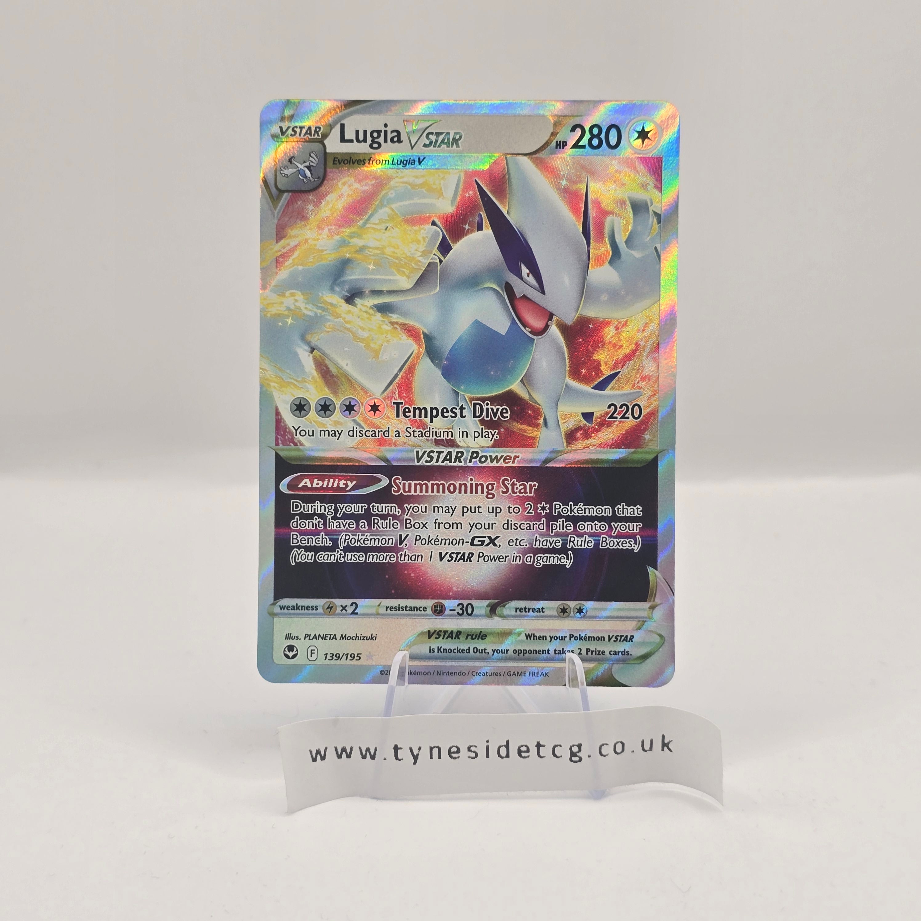Lugia VSTAR 139/195 – Silver Tempest (English Single) - HP (On back at the top)