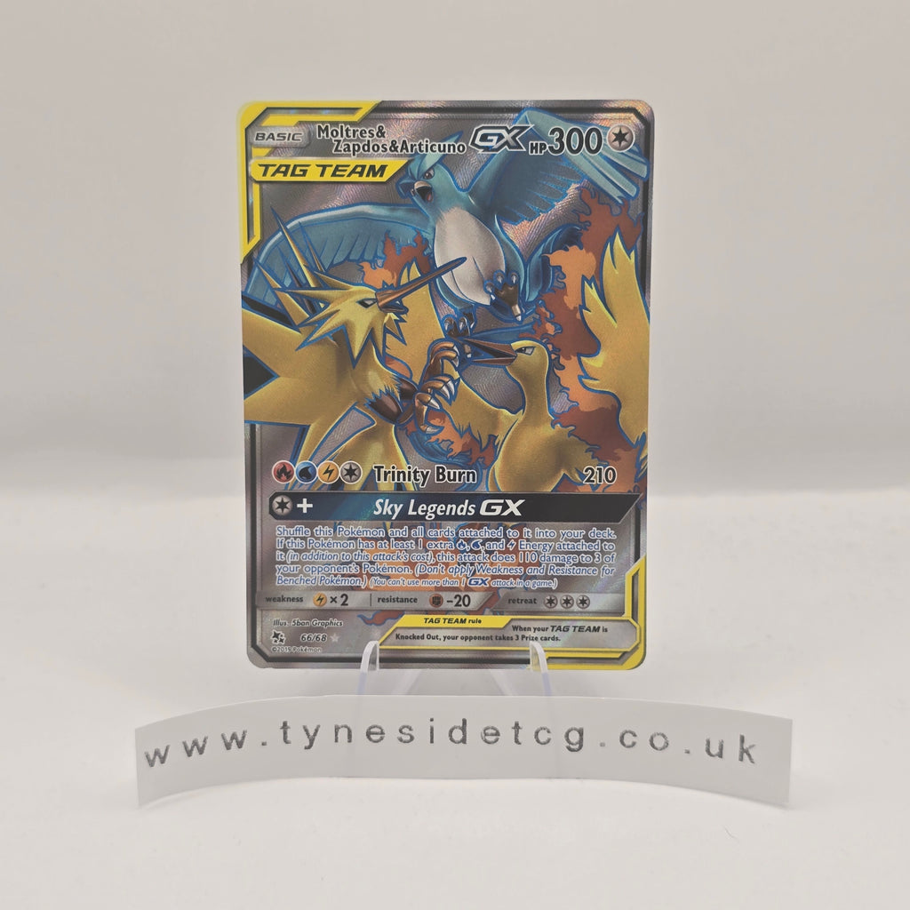 Moltres & Zapdos & Articuno GX 66/68 - Hidden Fates (English Single)