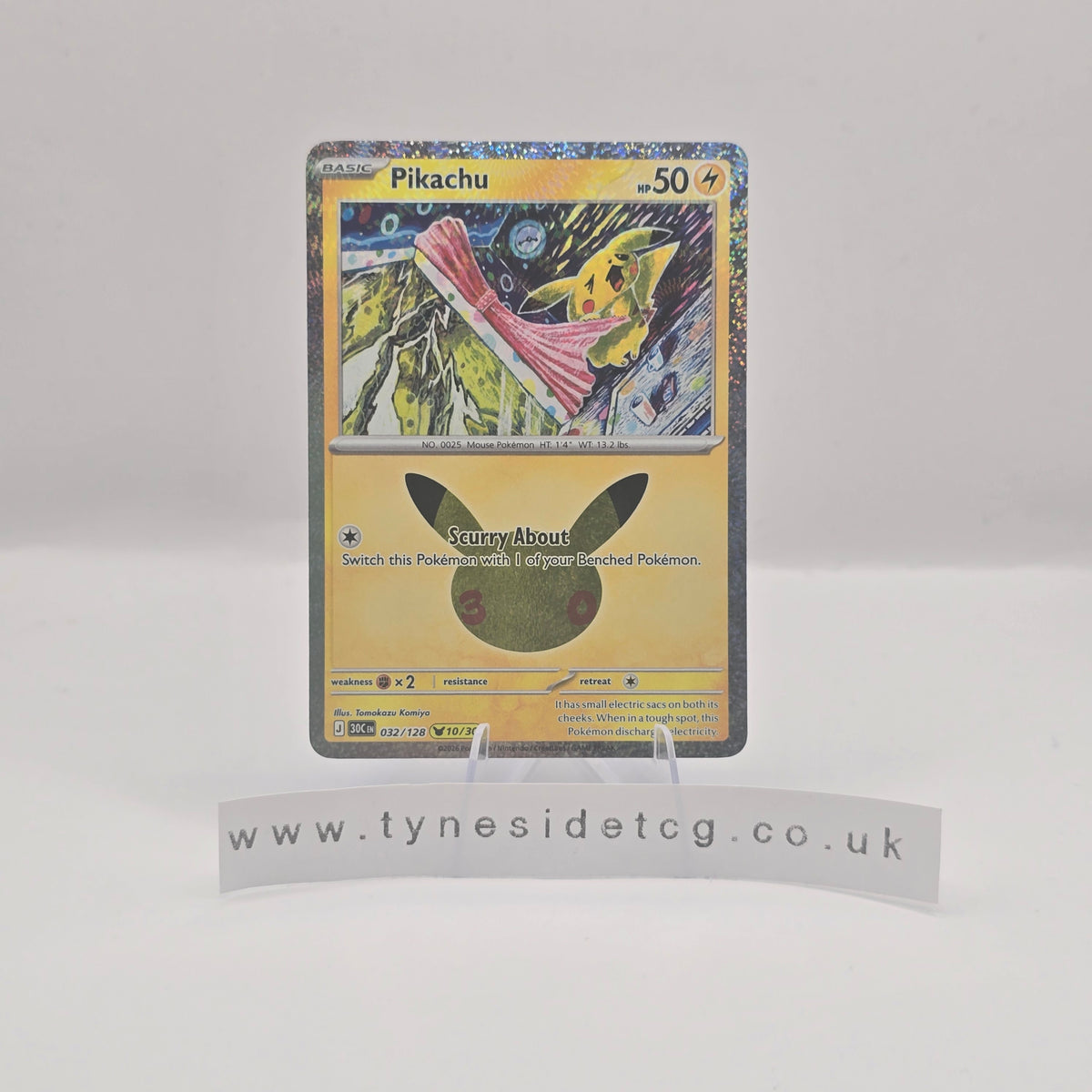 Pikachu 032/128 - 30th Celebration (English Single)