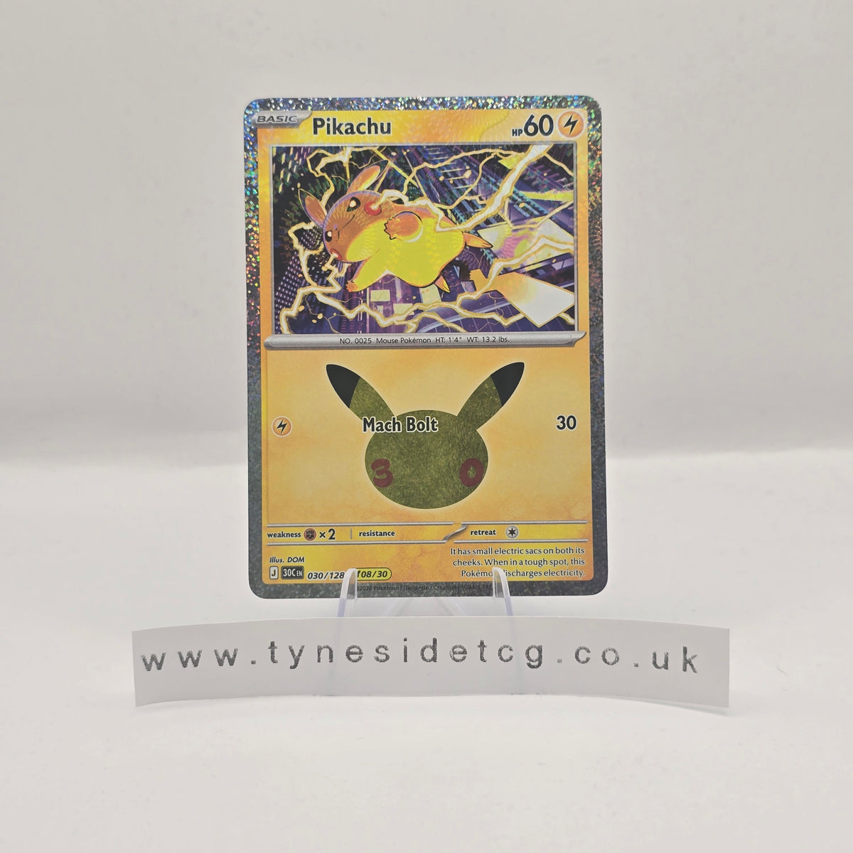 Pikachu 030/128 - 30th Celebration (English Single)