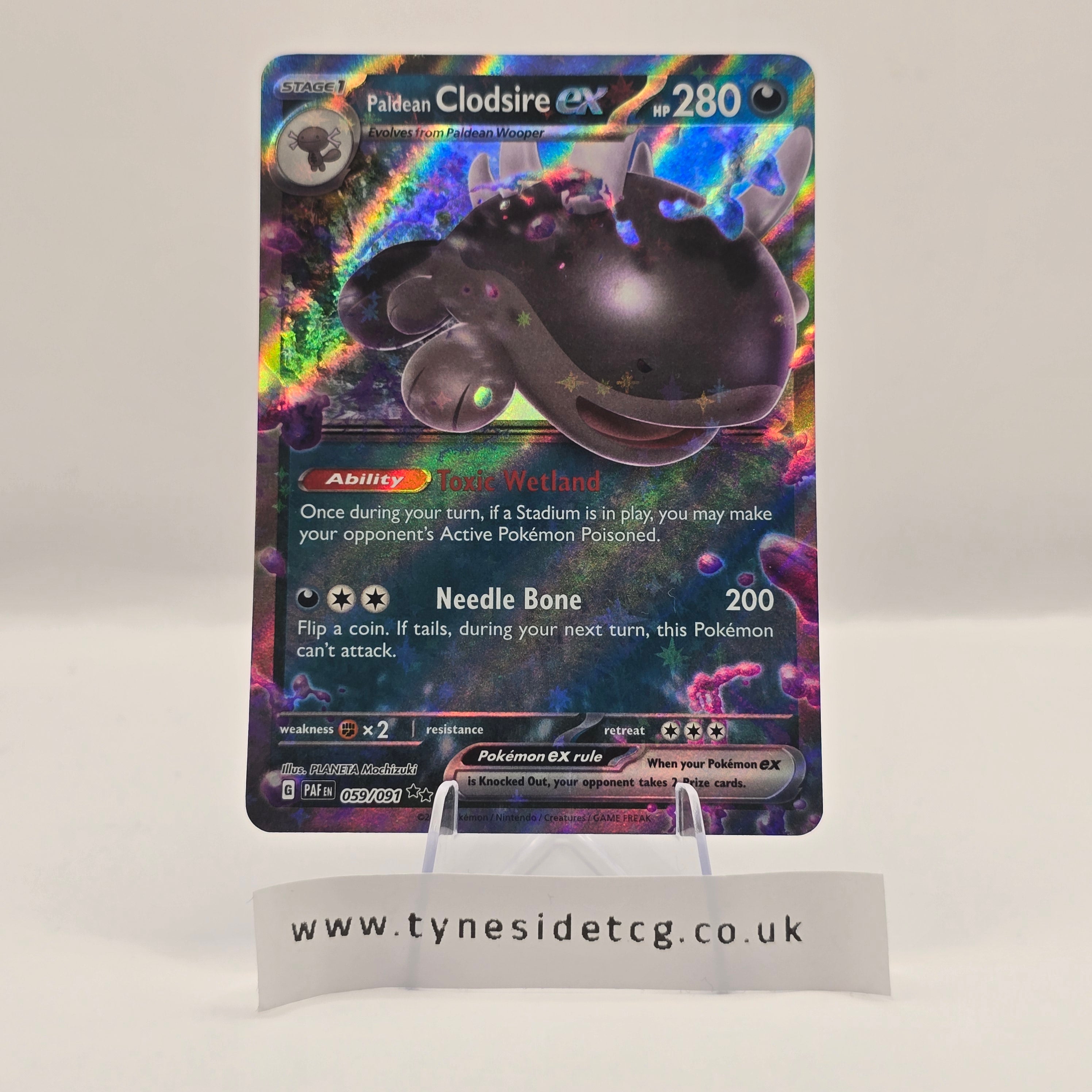 Paldean Clodsire EX 059/091 – Paldean Fates (English Single)