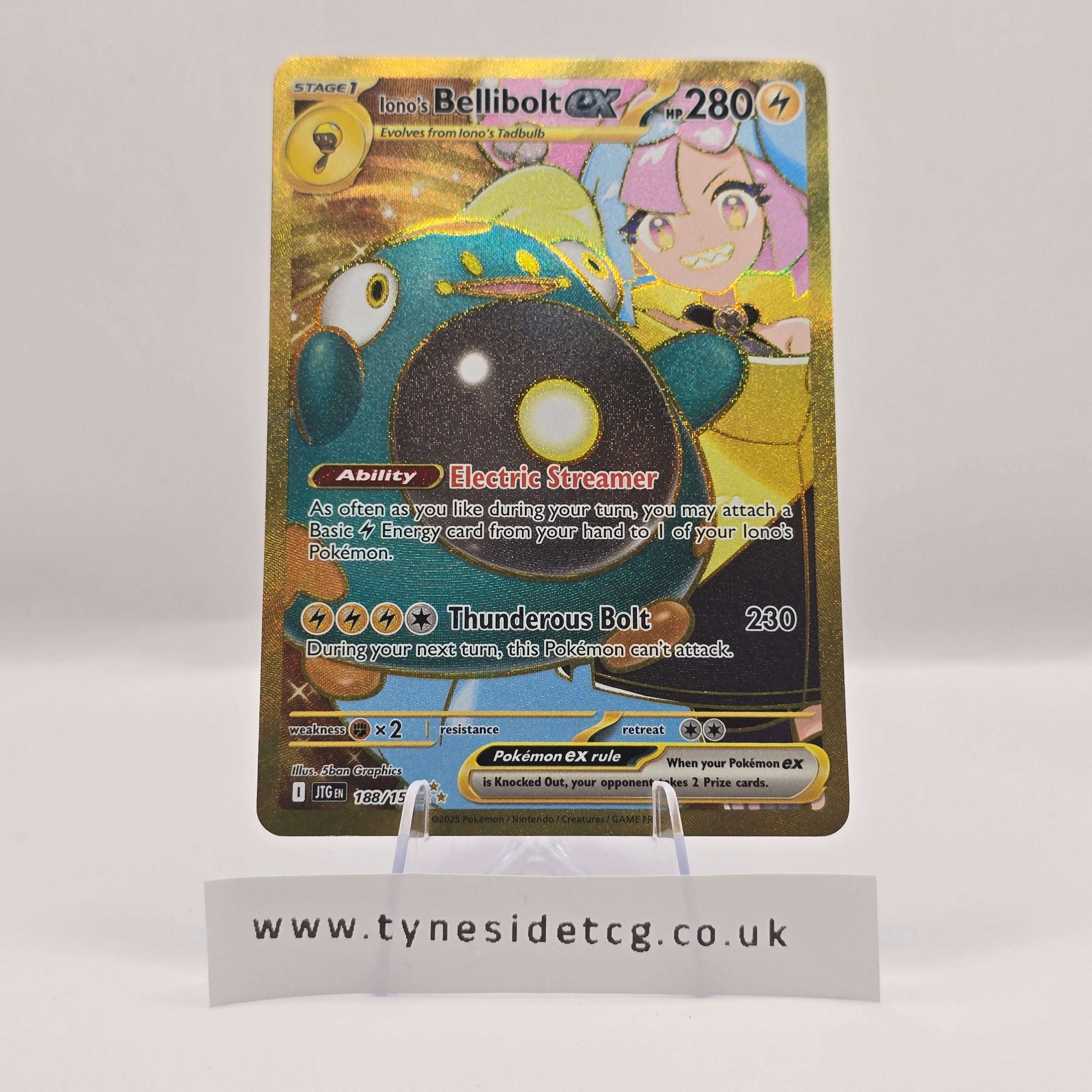 Iono’s Bellibolt EX Gold 188/159 – Scarlet & Violet (English Single)