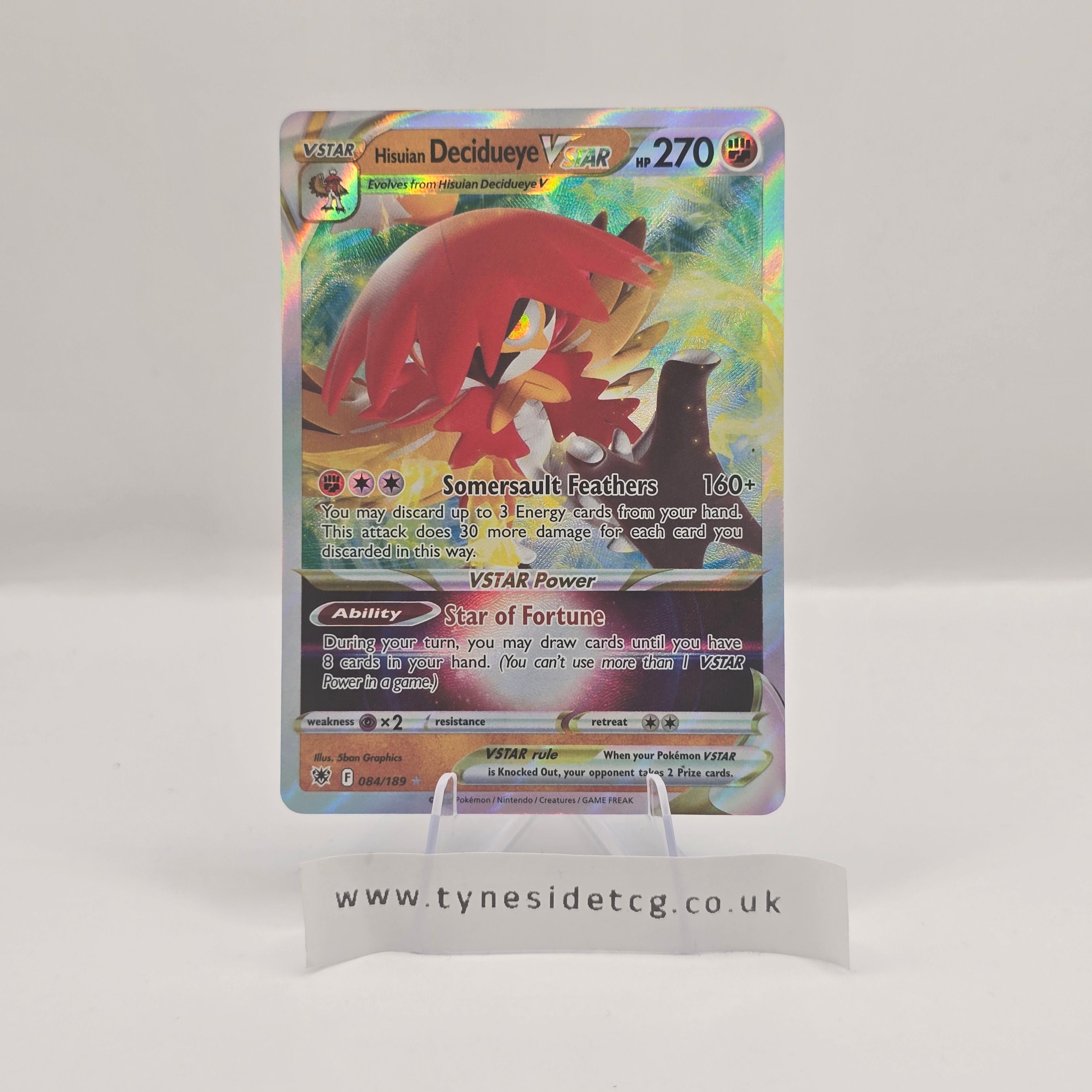 Hisuian Decidueye VSTAR 084/189 – Astral Radiance (English Single)