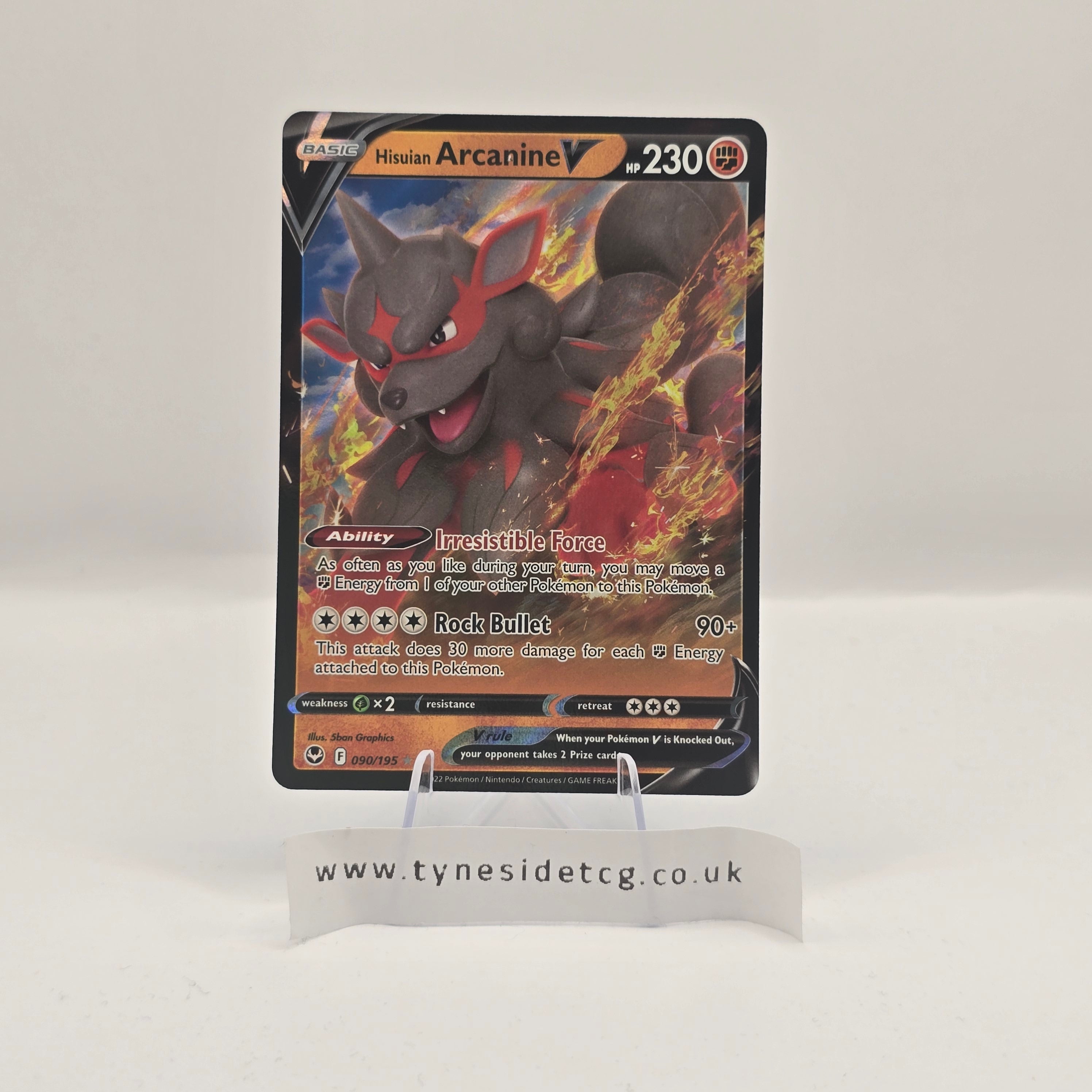 Hisuian Arcanine V 090/195 – Silver Tempest (English Single)