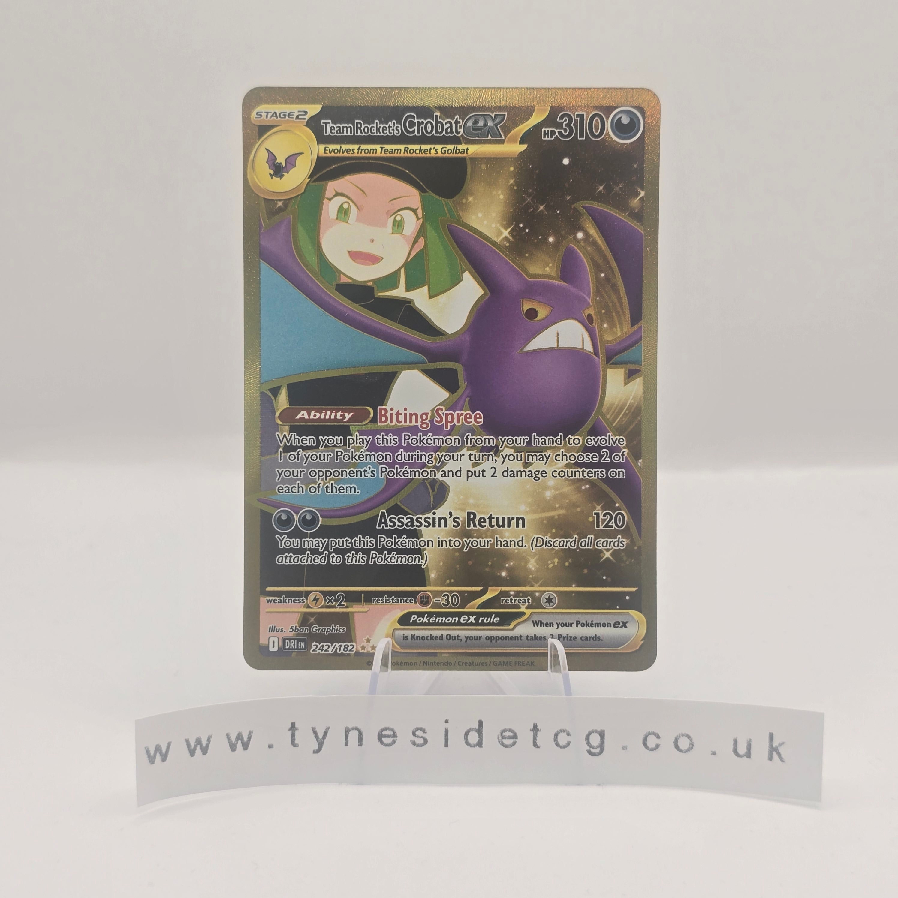 Team Rocket's Crobat ex 242/182 - Destined Rivals (English Single)