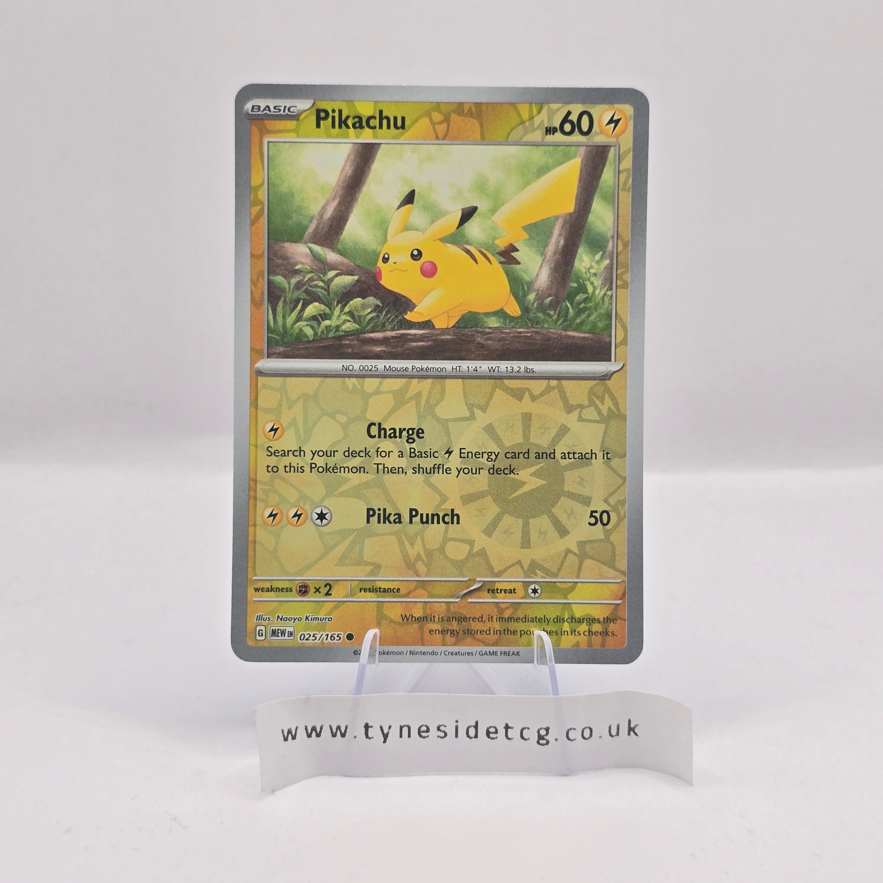 Pikachu 025/165 – 151 (English Single) (Reverse Holo)