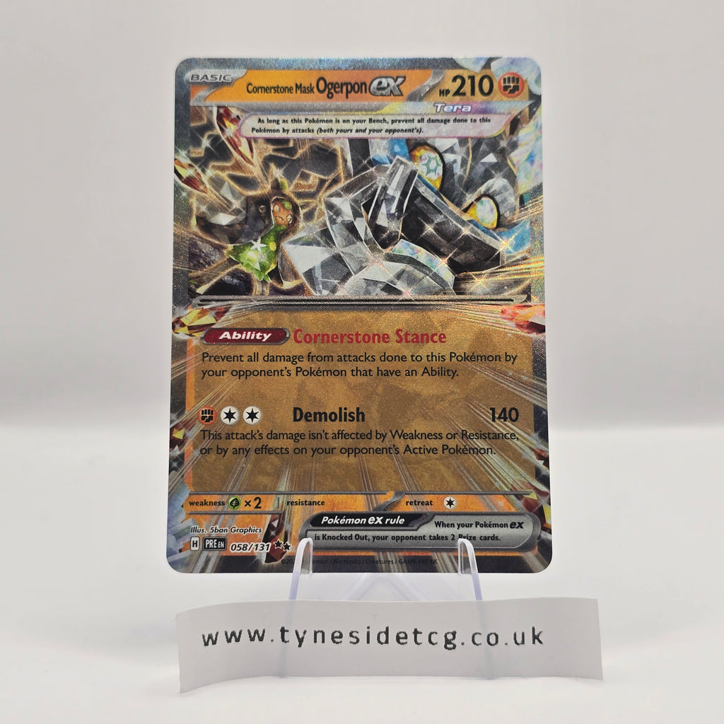 Cornerstone Mask Ogerpon EX 058/131 – Prismatic Evolutions (English Single)