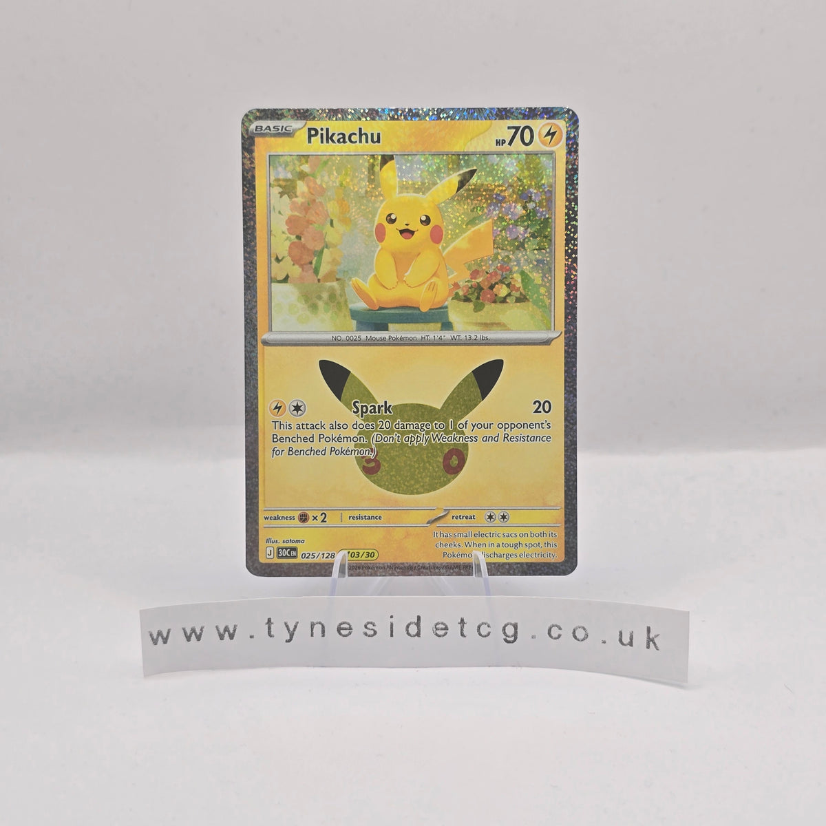 Pikachu 025/128 - 30th Celebration (English Single)