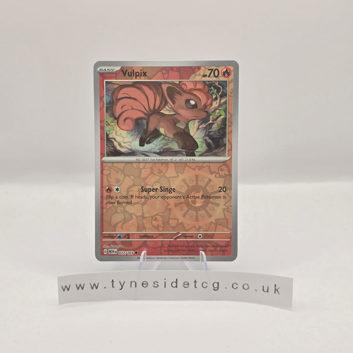Vulpix (Reverse Holo) 037/165 - Scarlet & Violet 151 (English Single)