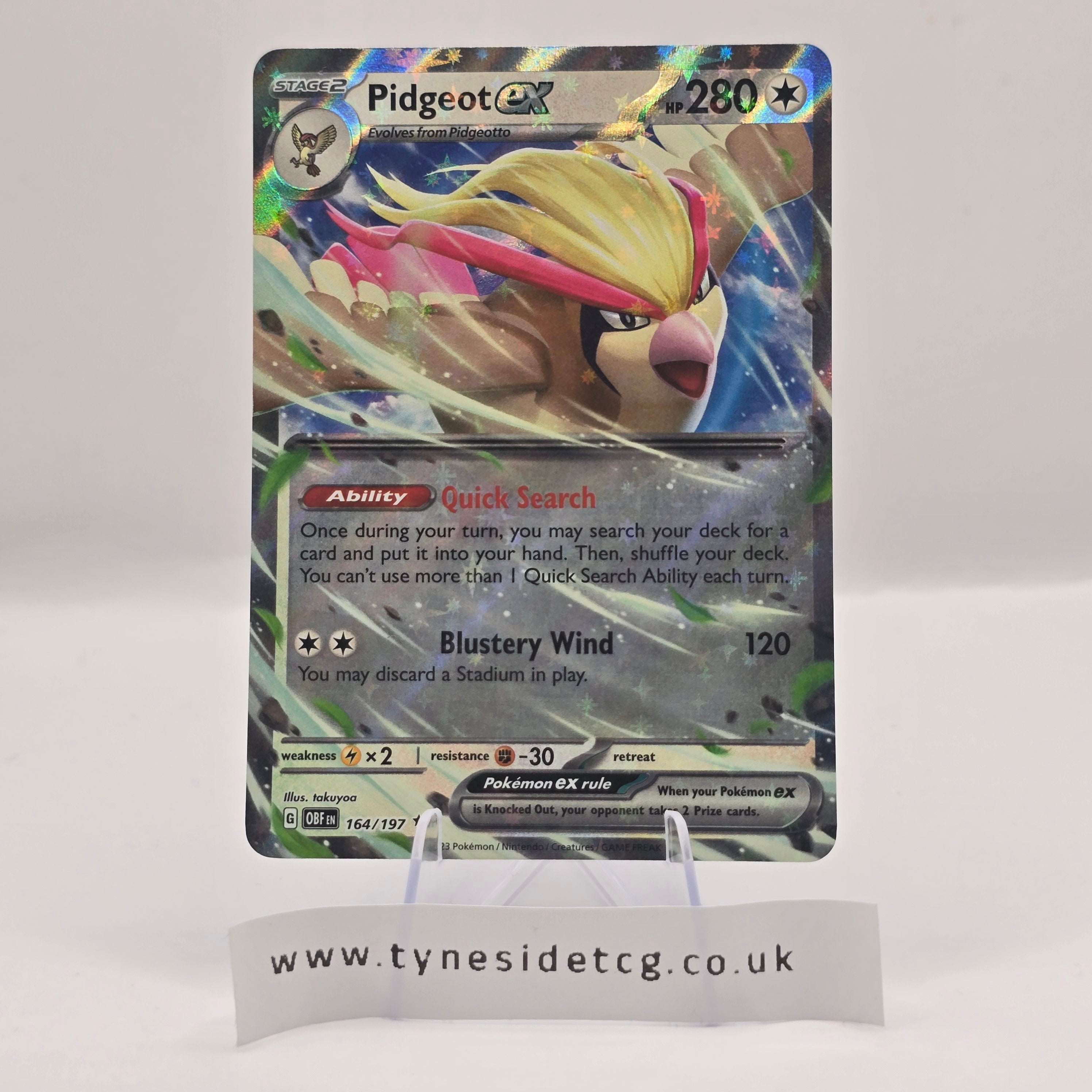 Pidgeot EX 164/197 – Obsidian Flames (English Single)