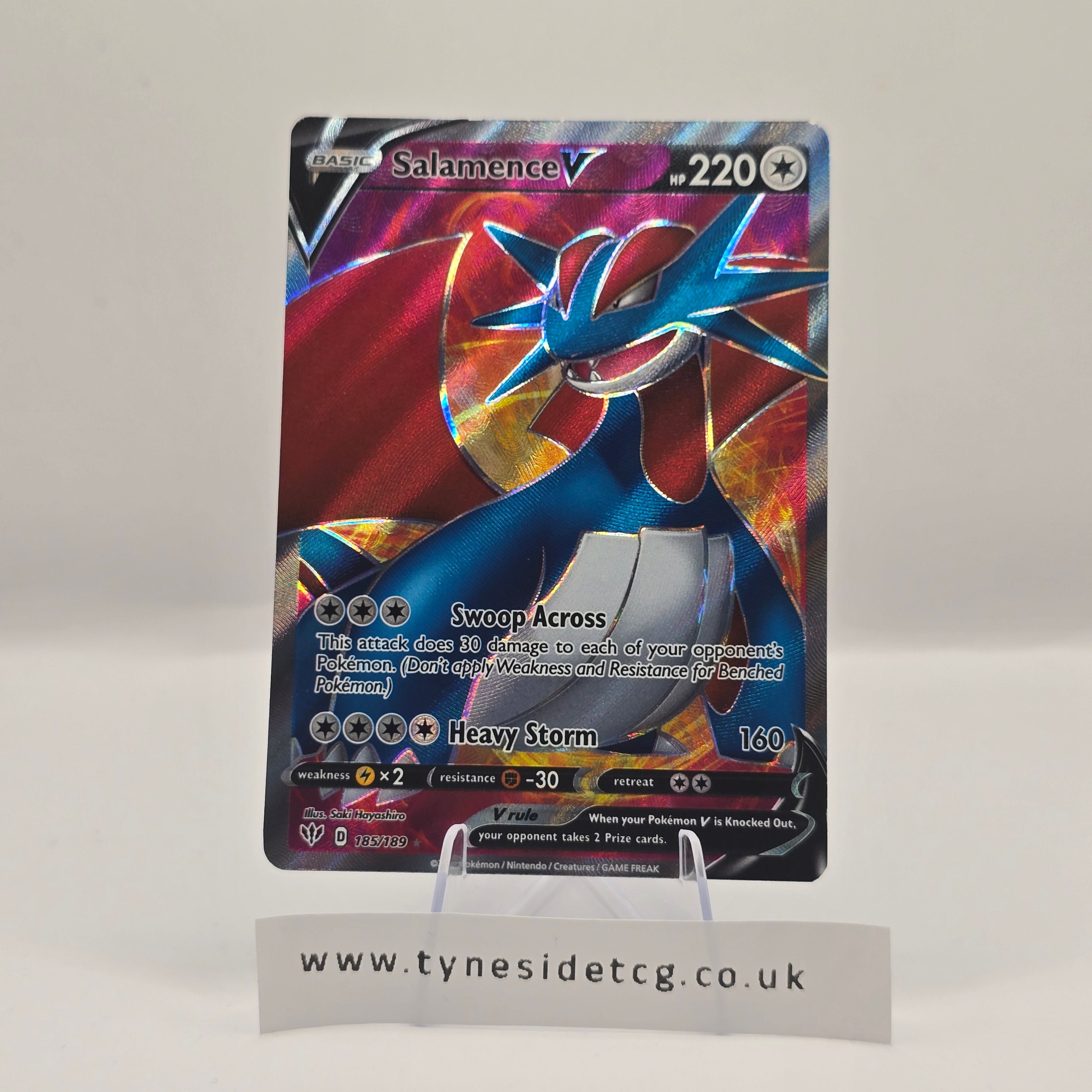 Salamence V 185/189 – Darkness Ablaze (English Single)
