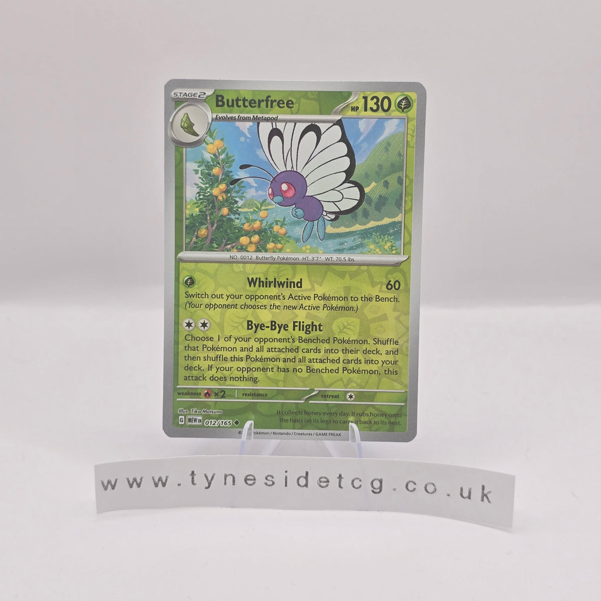 Butterfree (Reverse Holo) 012/165 - Scarlet & Violet 151 (English Single)