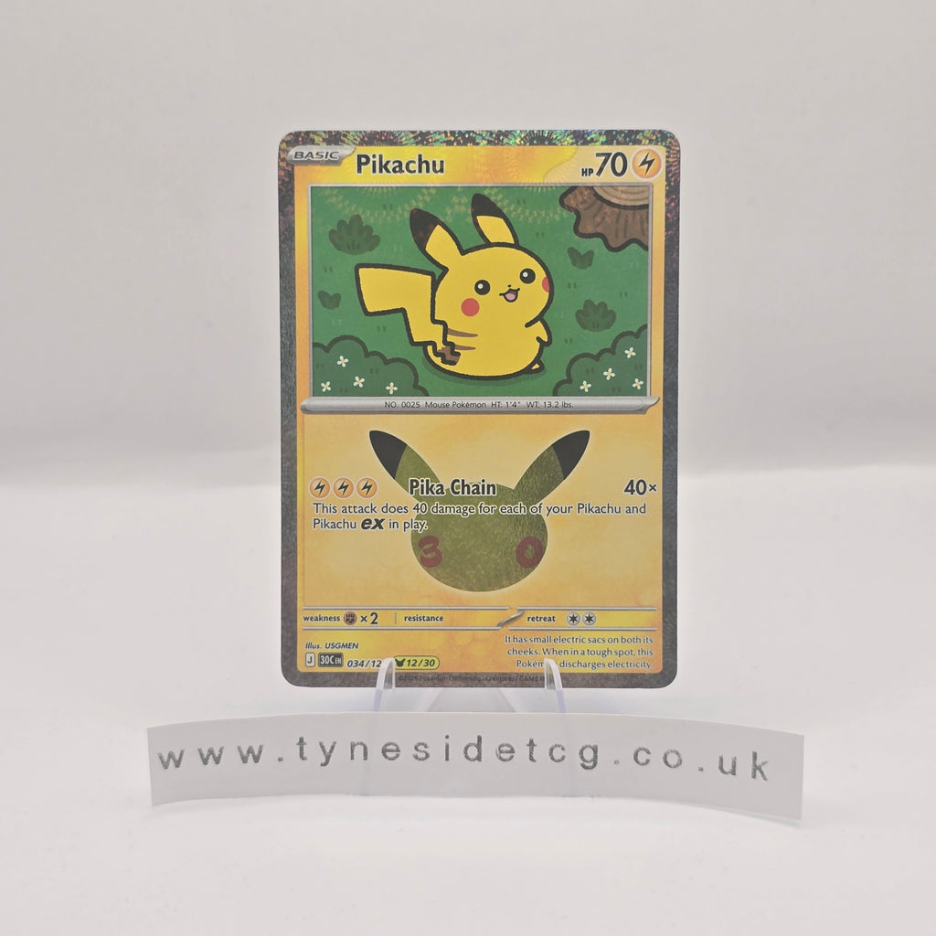 Pikachu 034/128 - 30th Celebration (English Single)