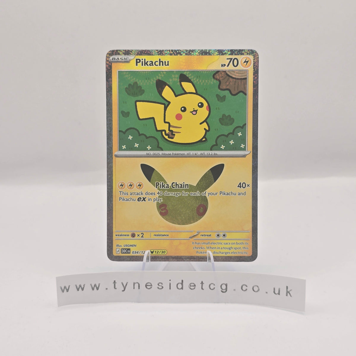 Pikachu 034/128 - 30th Celebration (English Single)