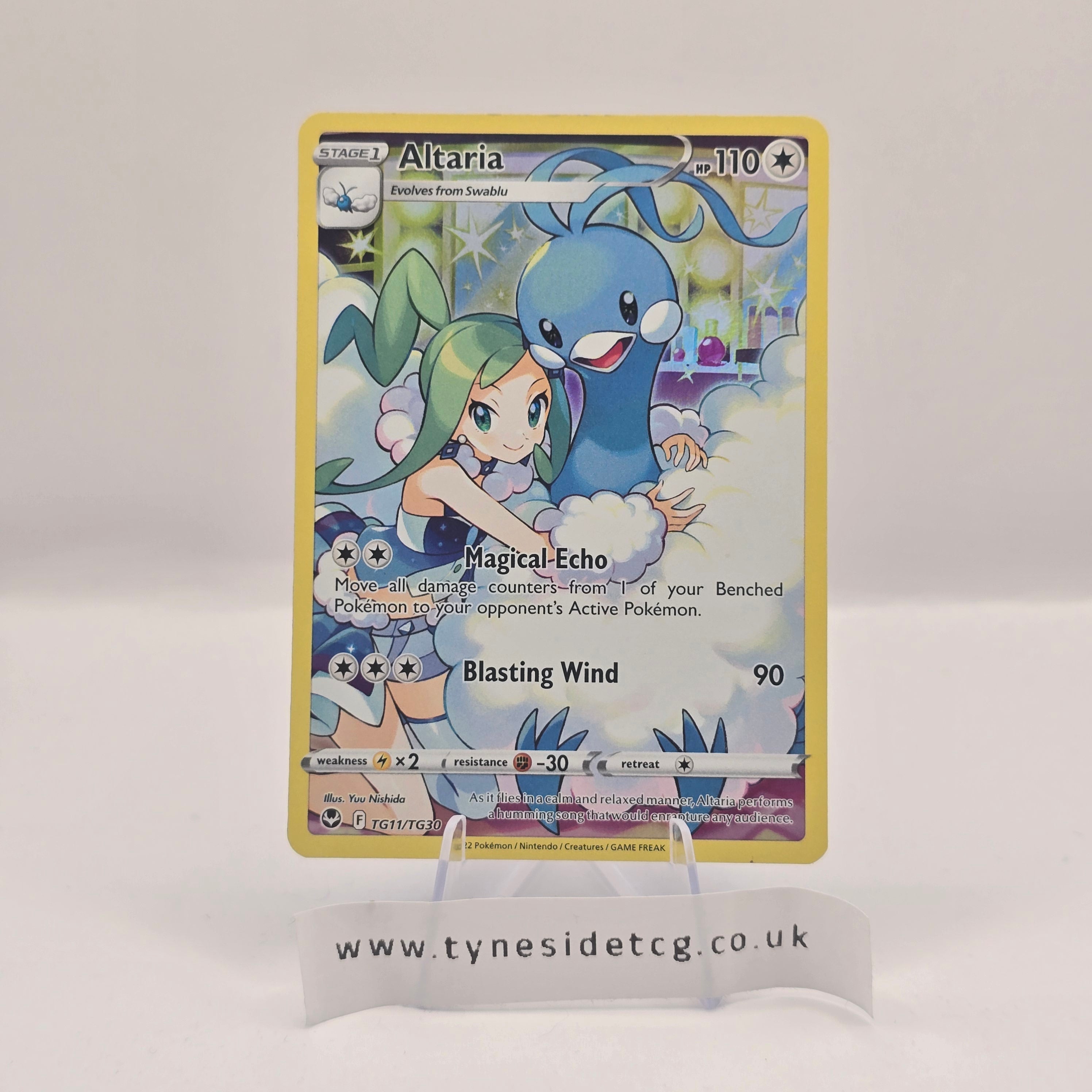 Altaria TG11/TG30 – Silver Tempest Trainer Gallery (English Single) - HP (On back at top)