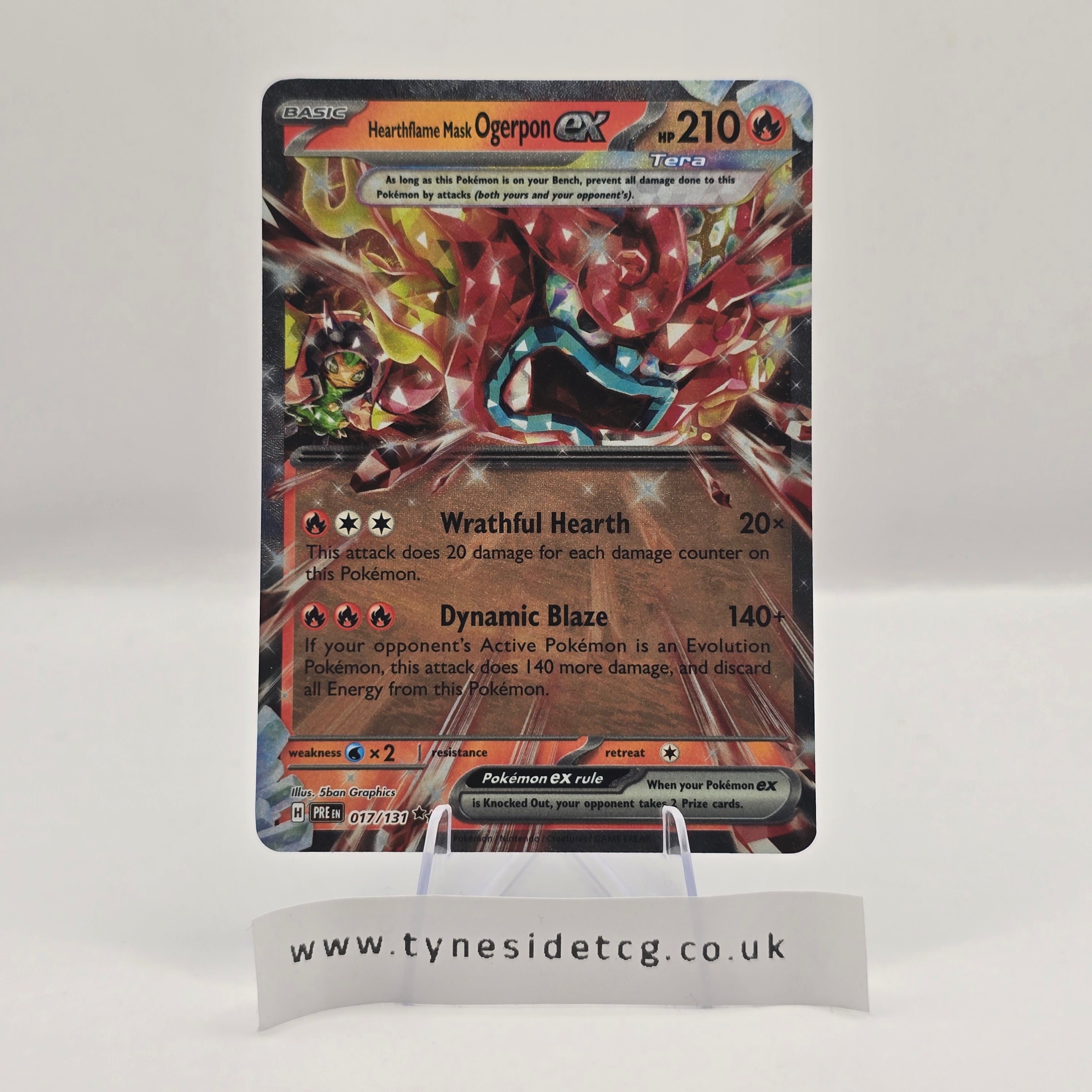 Hearthflame Mask Ogerpon EX 017/131 – Prismatic Evolutions (English Single)
