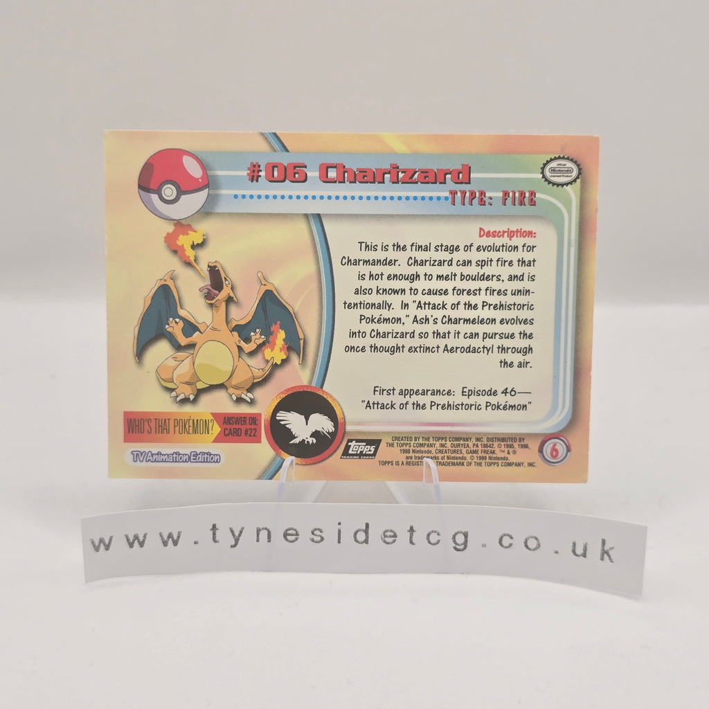 Charizard (Topps Chrome) No. 6 - Promo (English) (English Single) (LP-MP)
