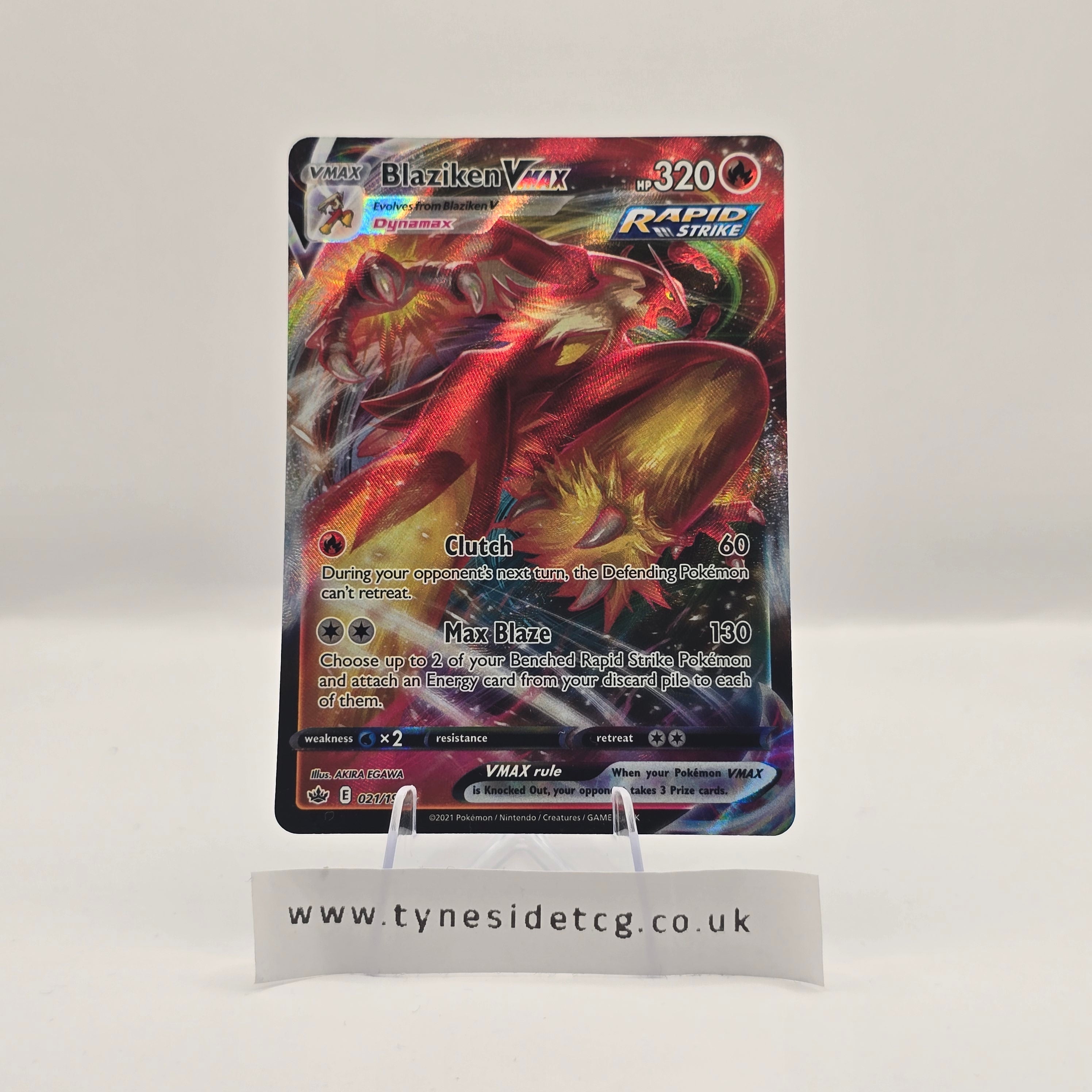 Blaziken VMAX 021/198 – Chilling Reign (English Single)