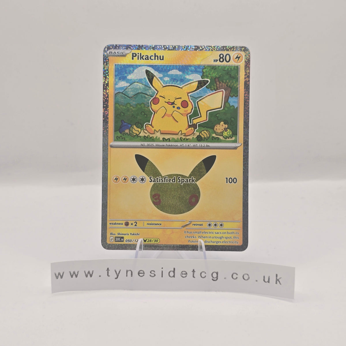 Pikachu 050/128 - 30th Celebration (English Single)