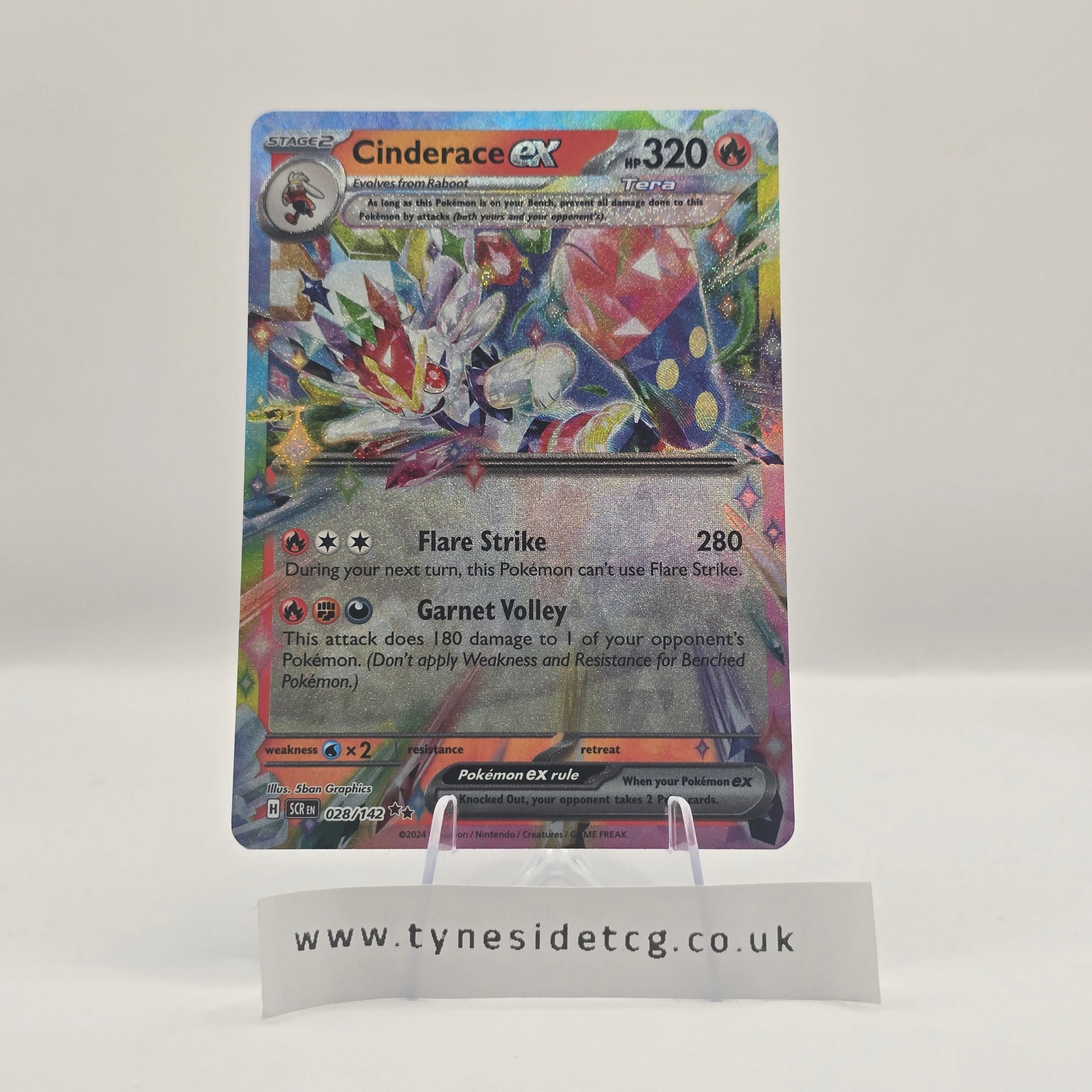 Cinderace EX 028/142 – Stellar Crown (English Single)