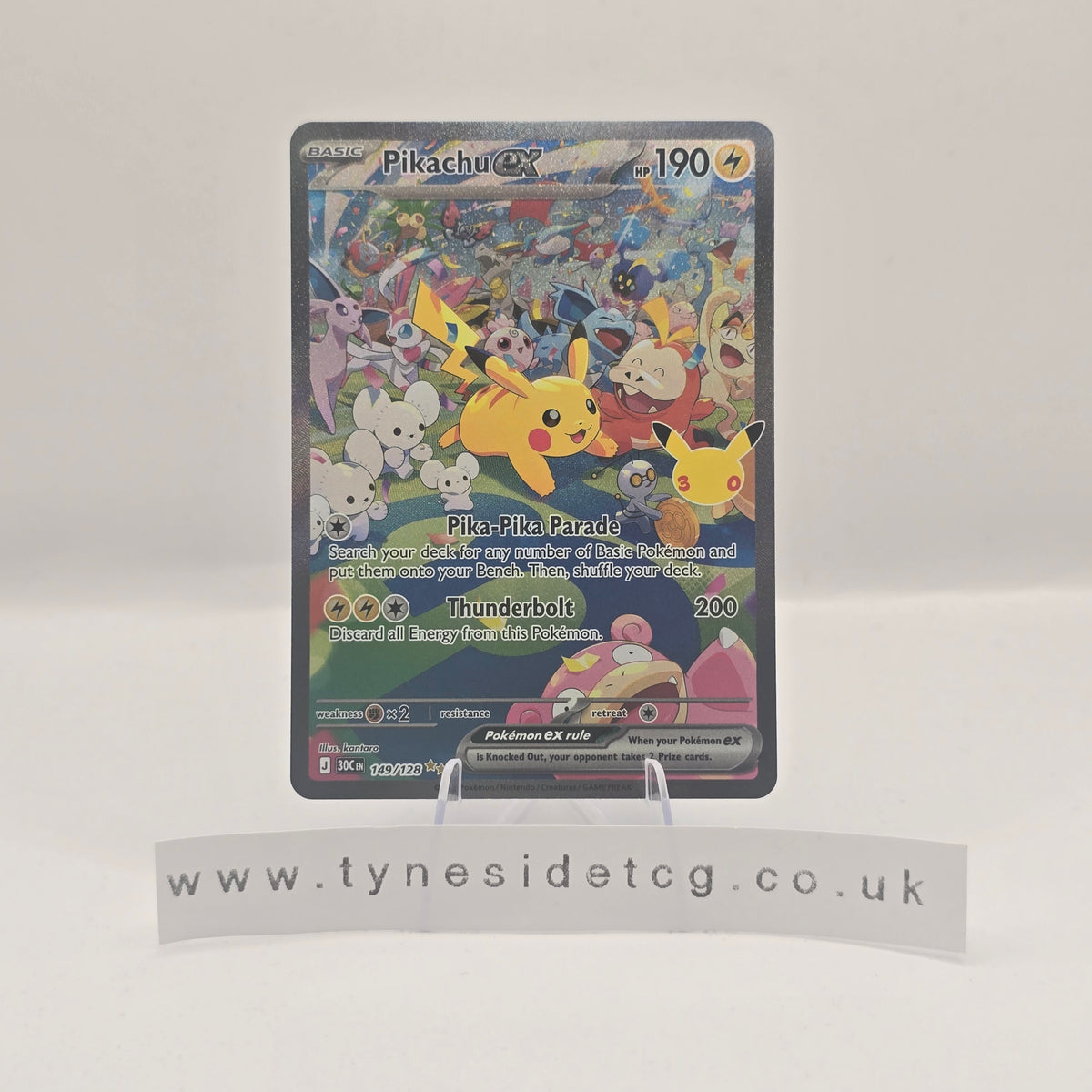 Pikachu ex 149/128 - 30th Celebration (English Single)