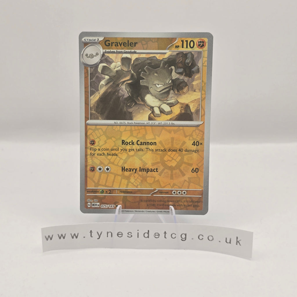 Graveler (Reverse Holo) 075/165 - Scarlet & Violet 151 (English Single)