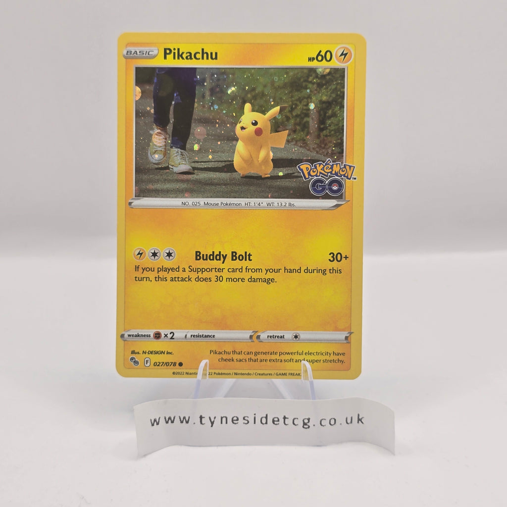 Pikachu (Cosmos Holo) 027/078 – Pokémon GO (English Single)
