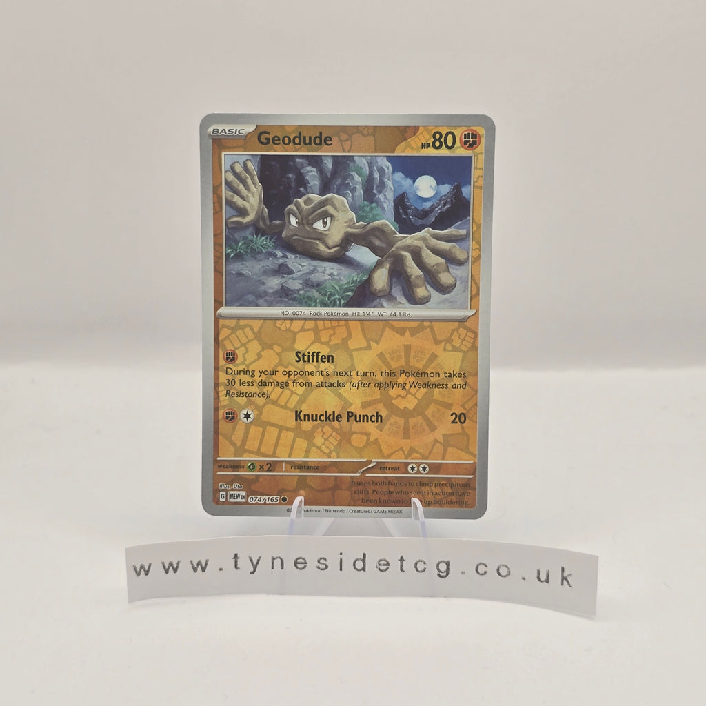 Geodude (Reverse Holo) 074/165 - Scarlet & Violet 151 (English Single)