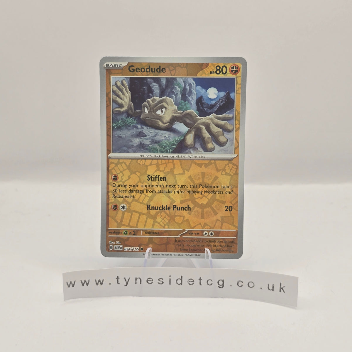 Geodude (Reverse Holo) 074/165 - Scarlet & Violet 151 (English Single)
