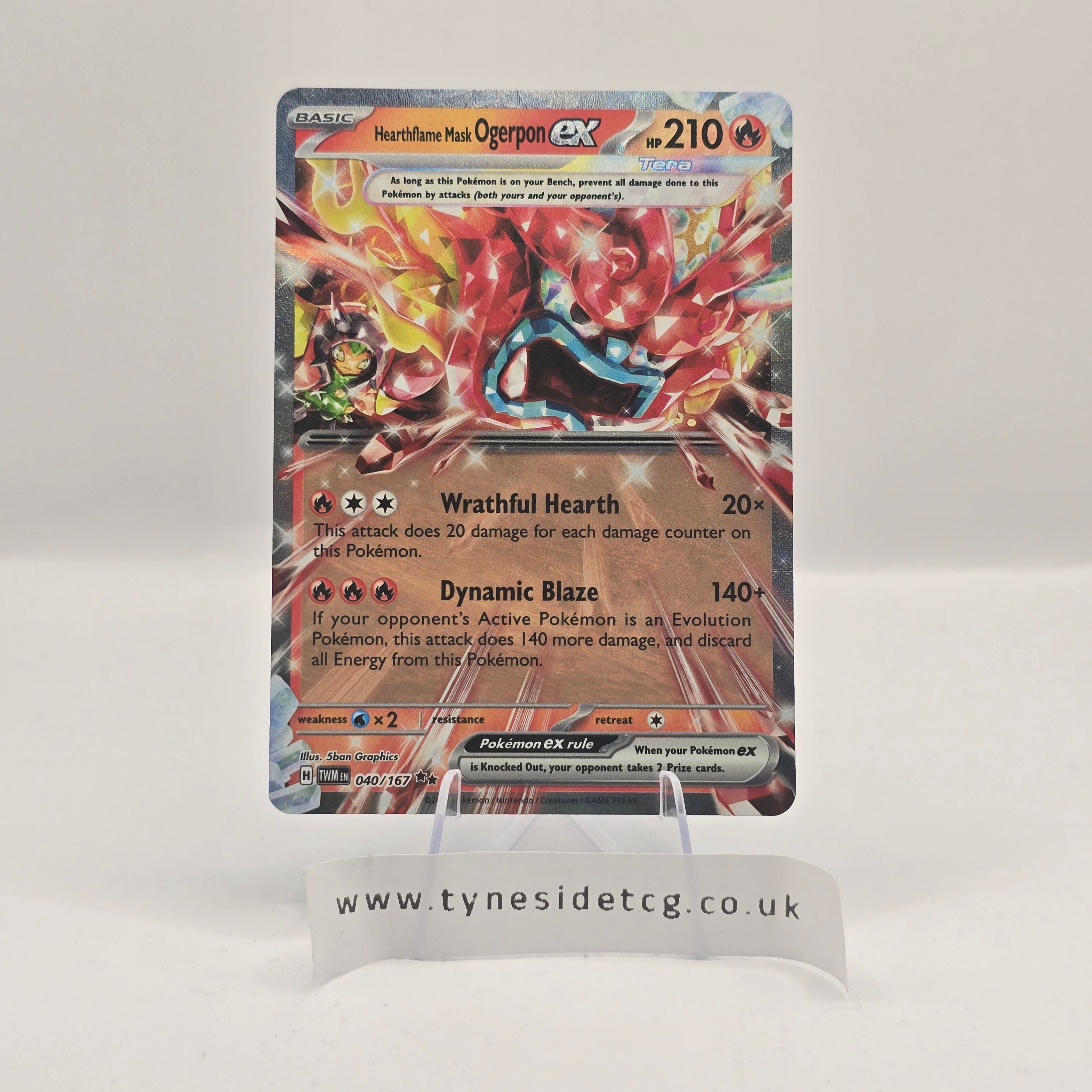Hearthflame Mask Ogerpon EX 040/167 – Twilight Masquerade (English Single)