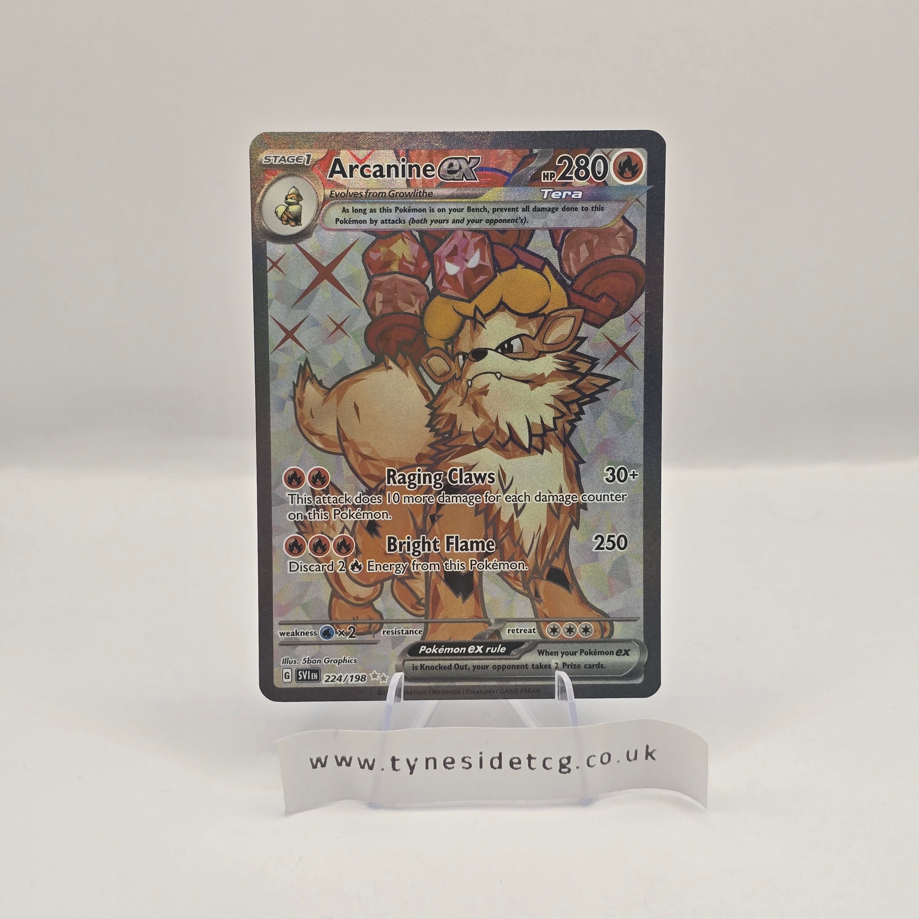 Arcanine ex 224/198 - Scarlet & Violet (English Pokemon TCG Single)