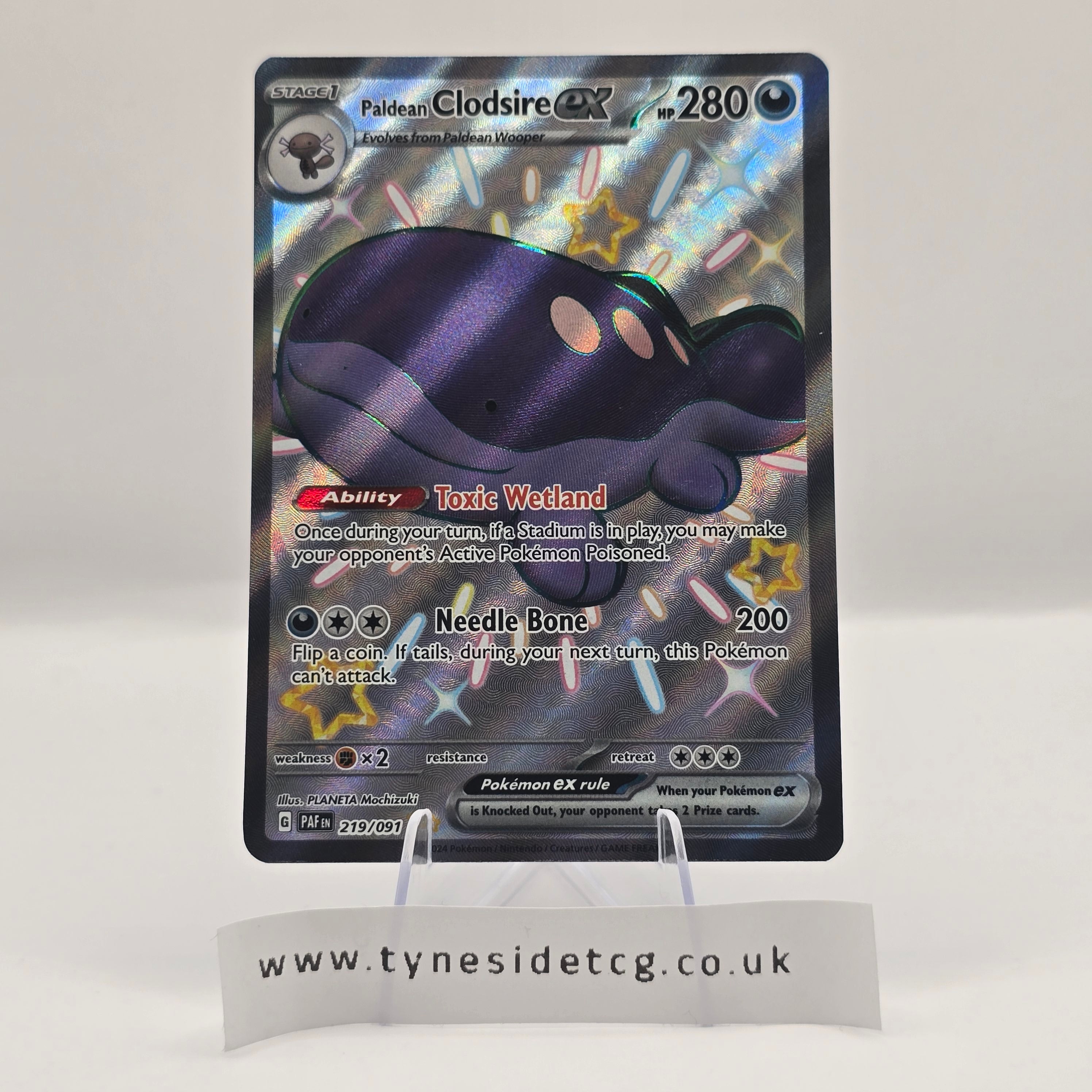 Paldean Clodsire EX 219/091 – Paldean Fates (English Single)