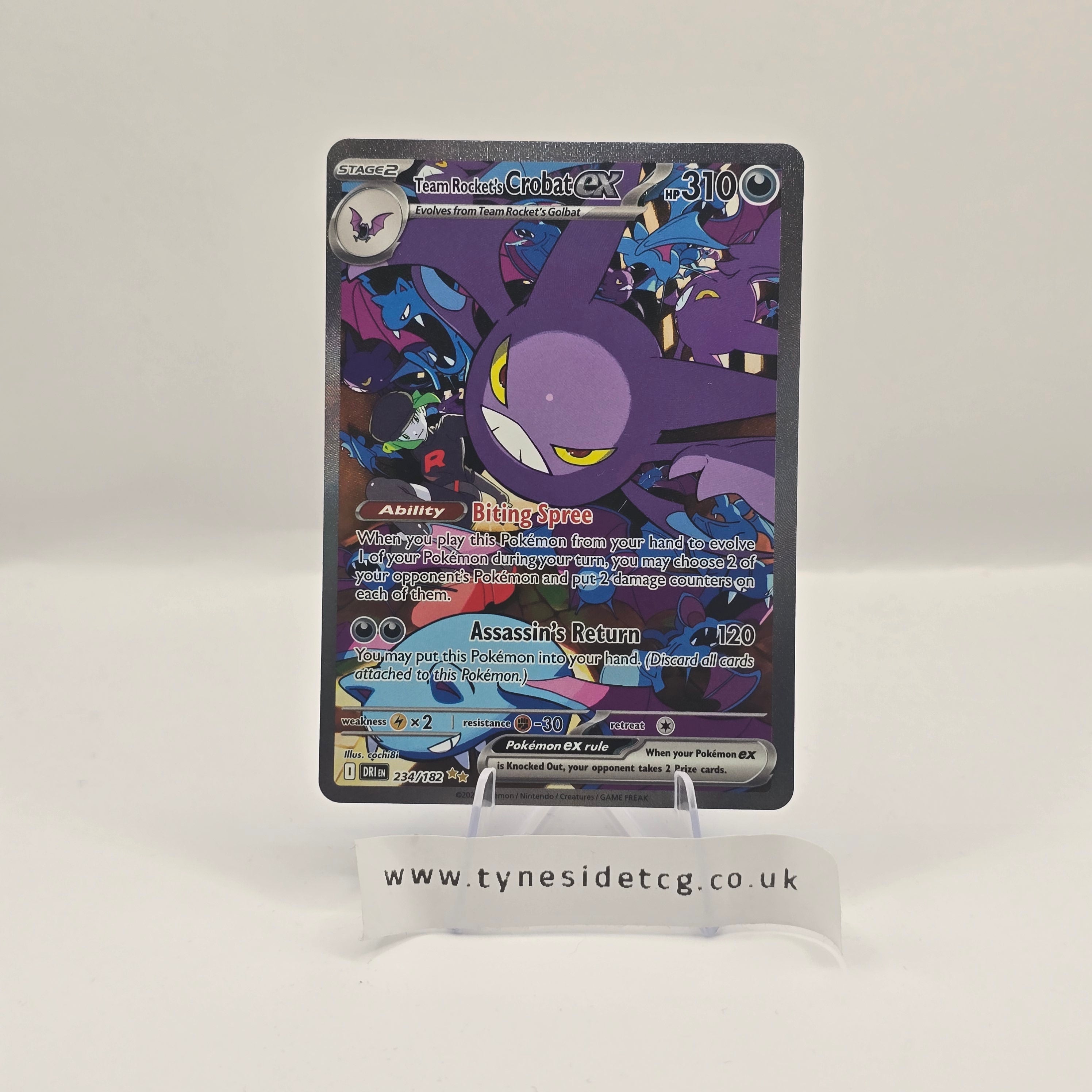 Team Rocket's Crobat ex 234/182 - Destined Rivals (English Single)