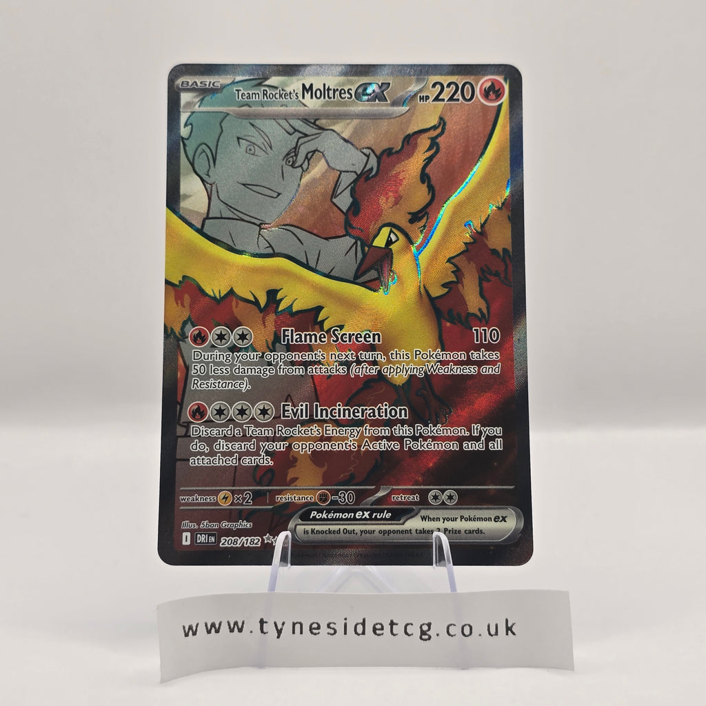Team Rocket’s Moltres EX 208/182 – Destined Rivals (English Single)
