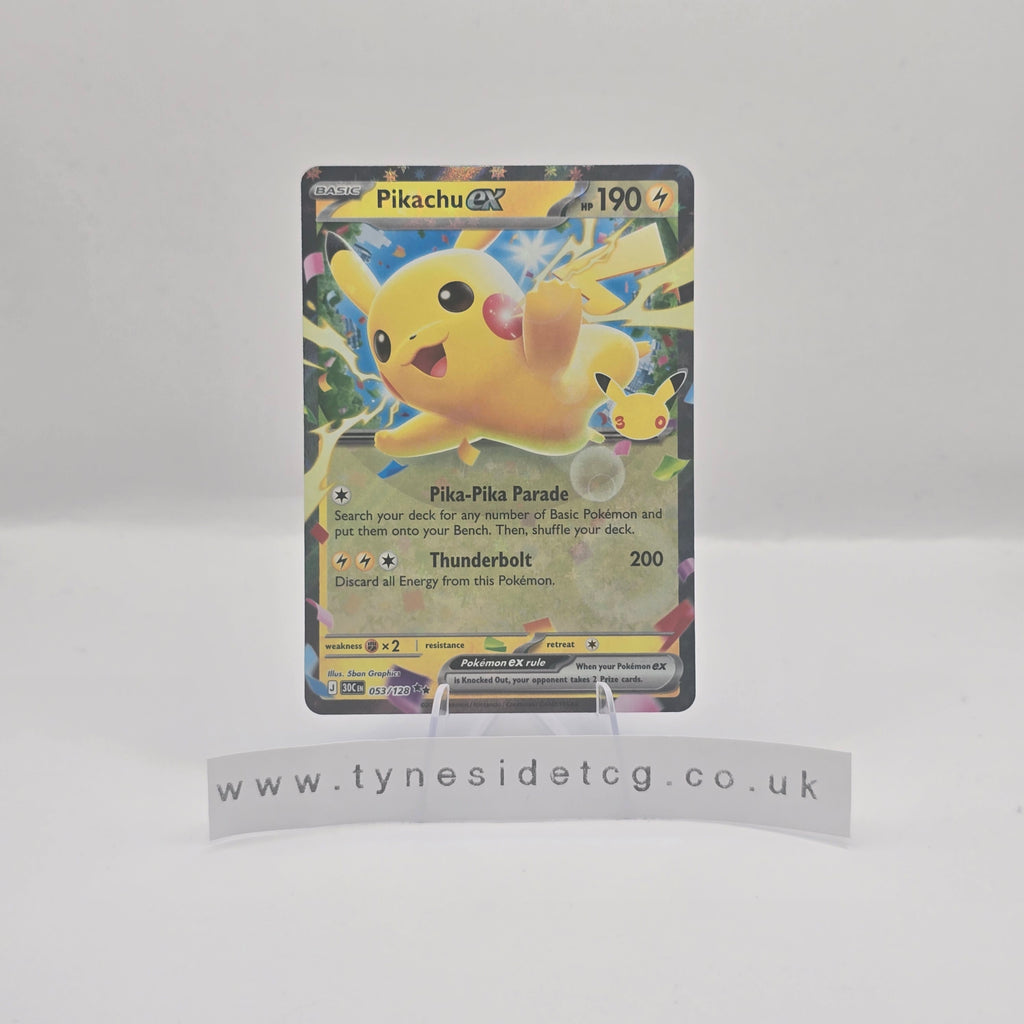 Pikachu ex 053/128 - 30th Celebration (English Single)