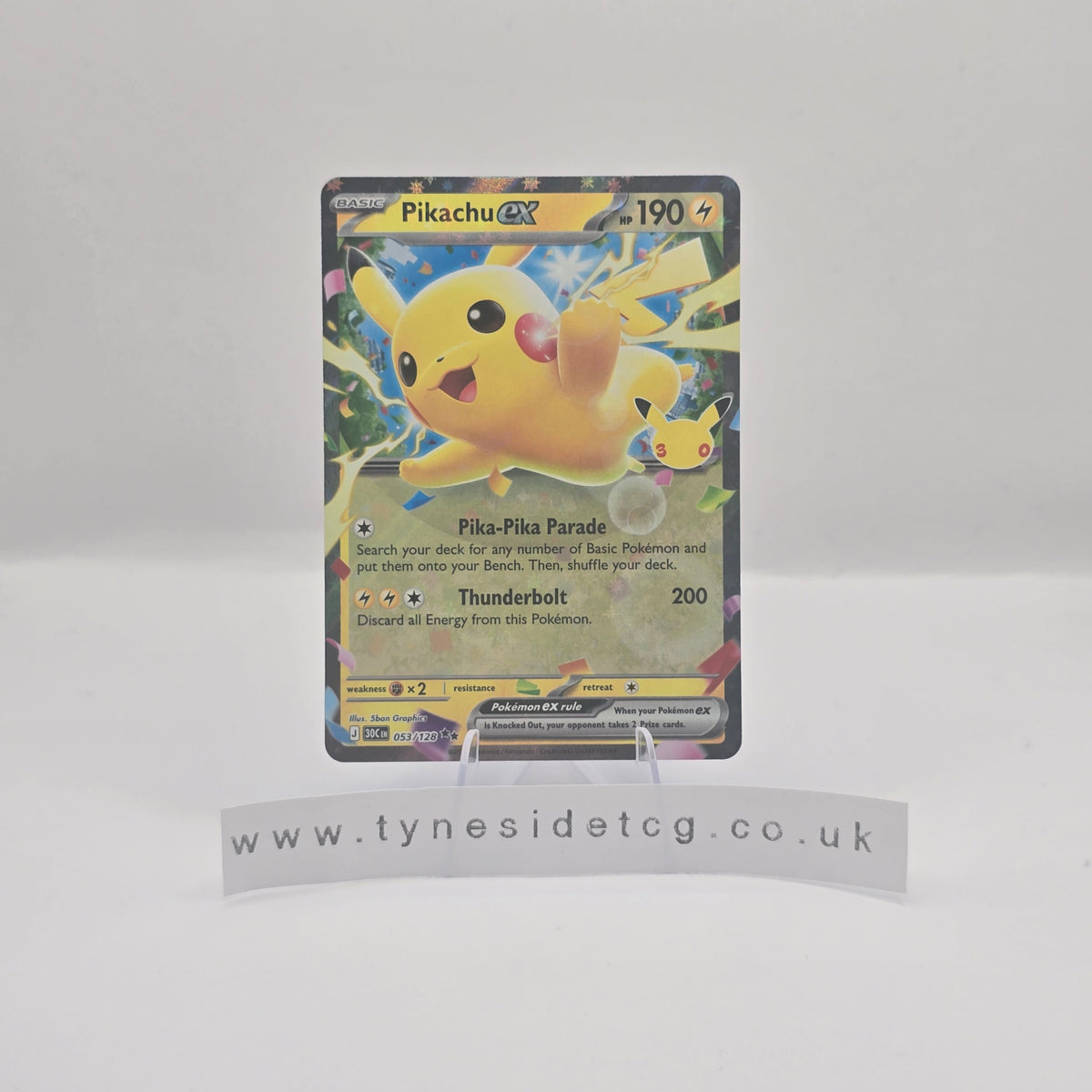 Pikachu ex 053/128 - 30th Celebration (English Single)