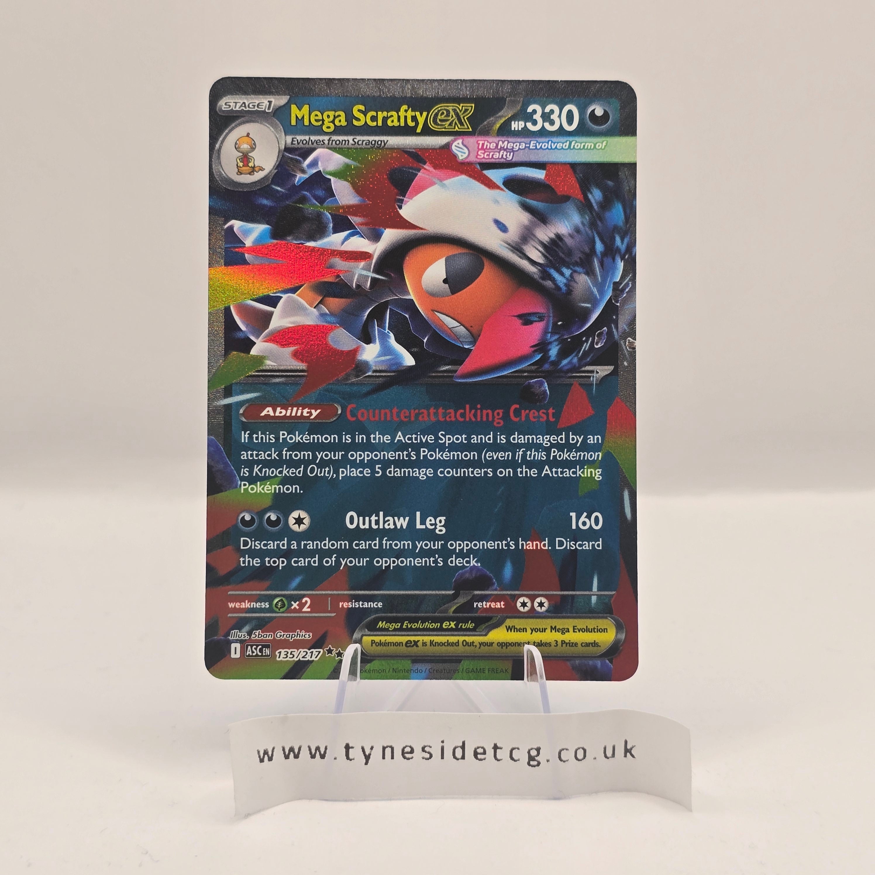 Mega Scrafty ex 135/217 – Ascended Heroes (English Single)