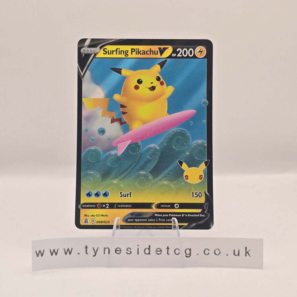 Surfing Pikachu V 008/025 - Celebrations (English Single)