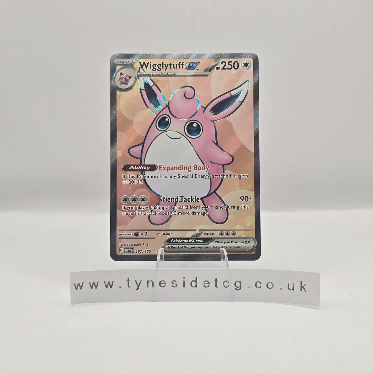 Wigglytuff ex 187/165 - Scarlet & Violet 151 (English Single)