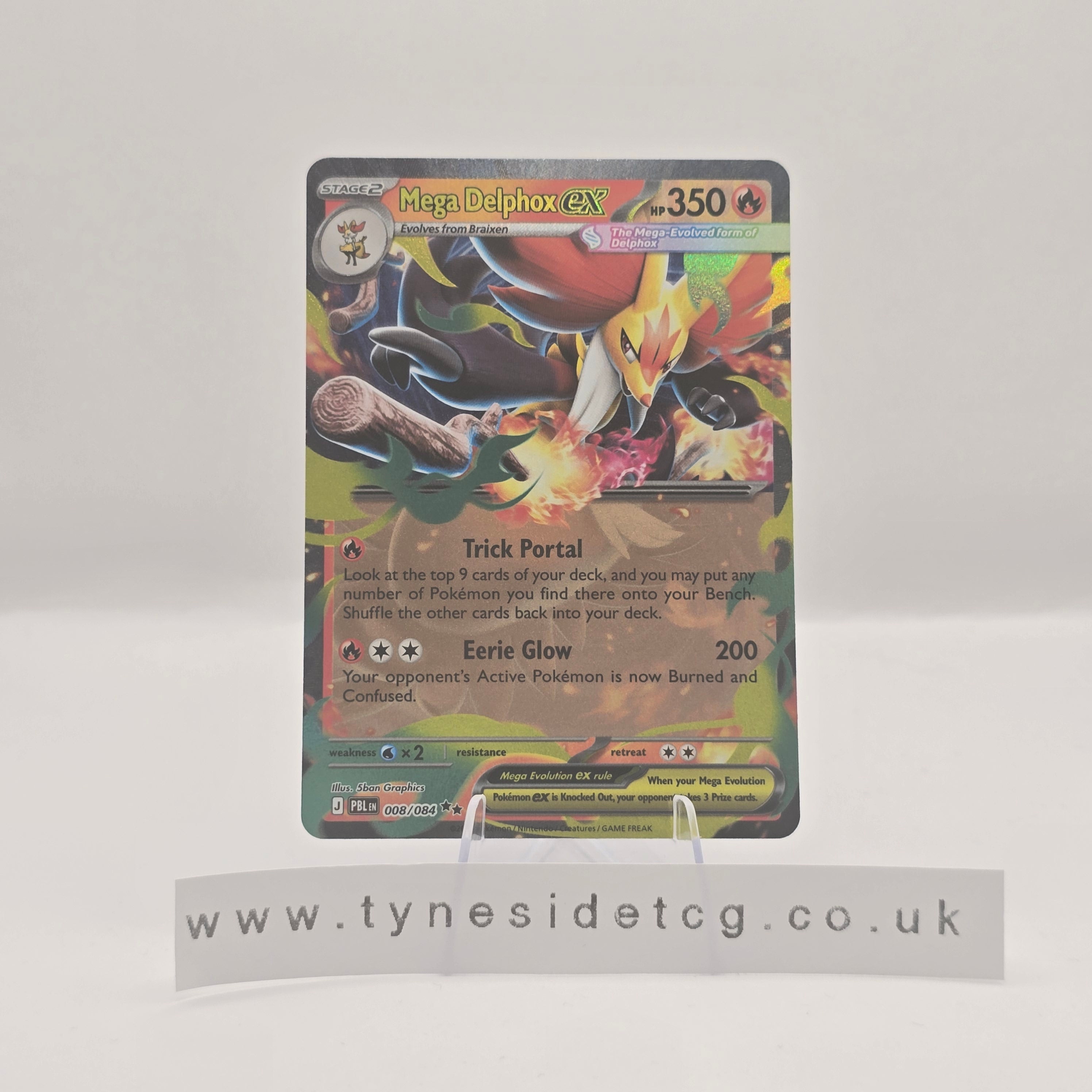 Mega Delphox ex 008/084 - Pitch Black (English Single)
