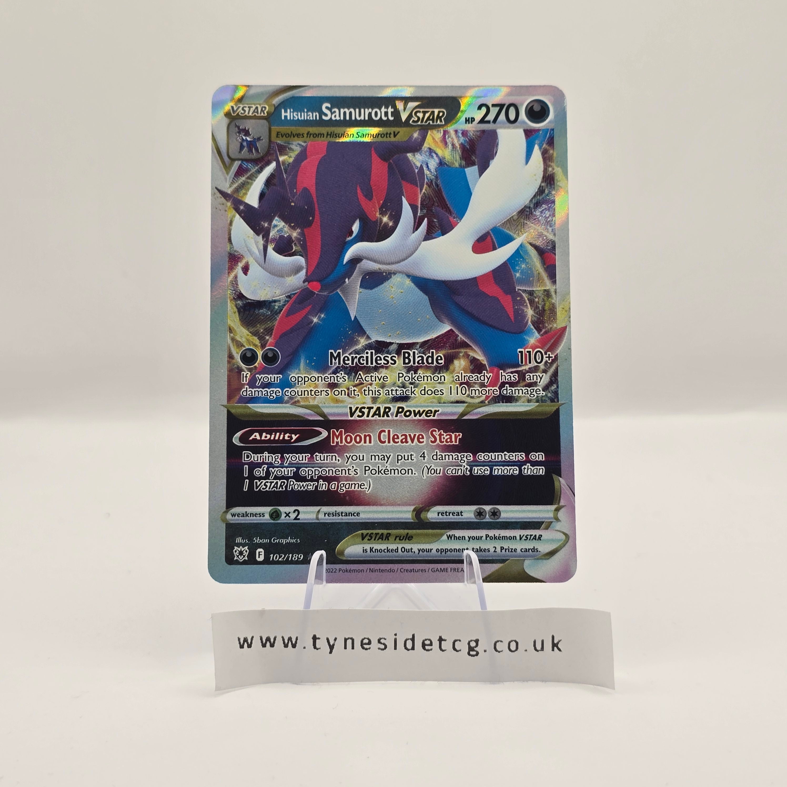 Hisuian Samurott VSTAR 102/189 – Astral Radiance (English Single)