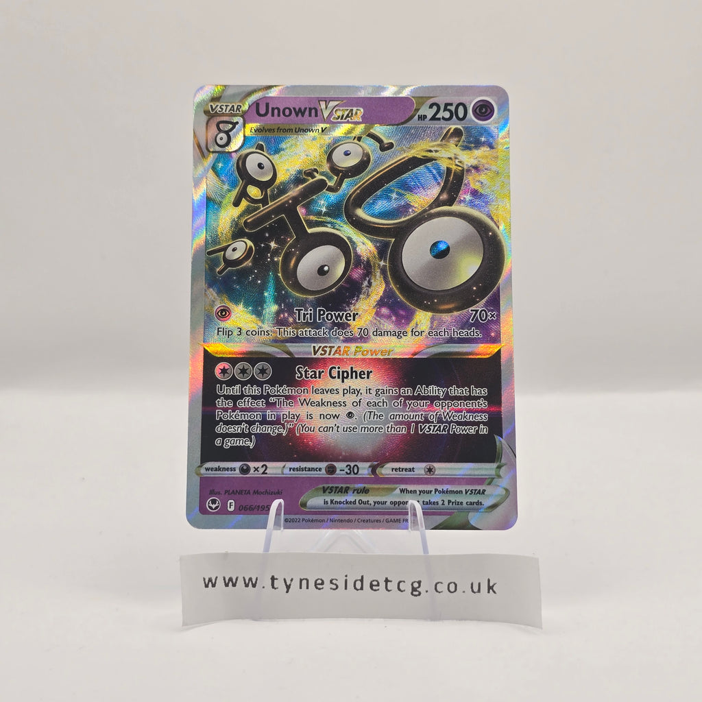 Unown VSTAR 066/195 – Silver Tempest (English Single)