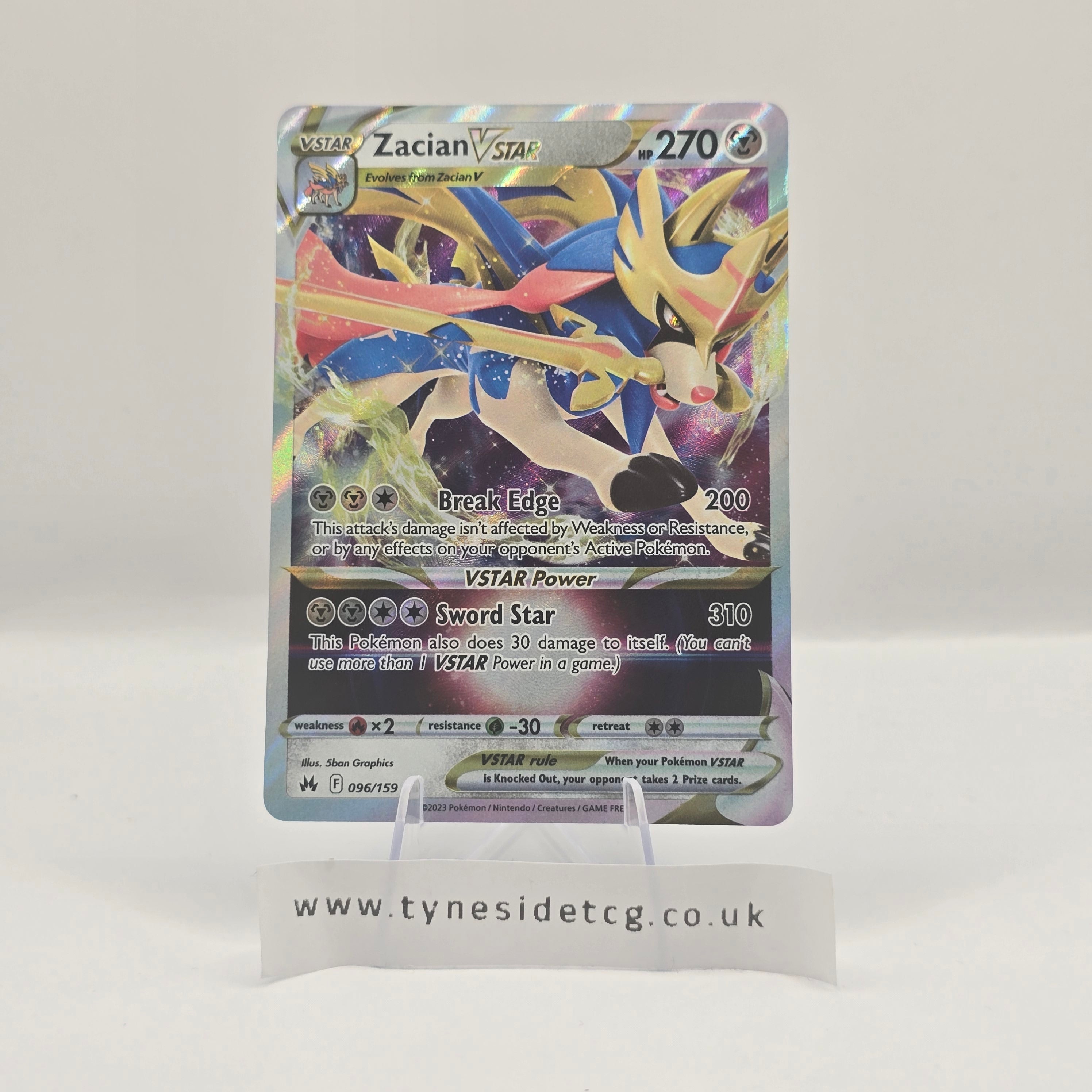 Zacian VSTAR 096/159 – Crown Zenith (English Single)