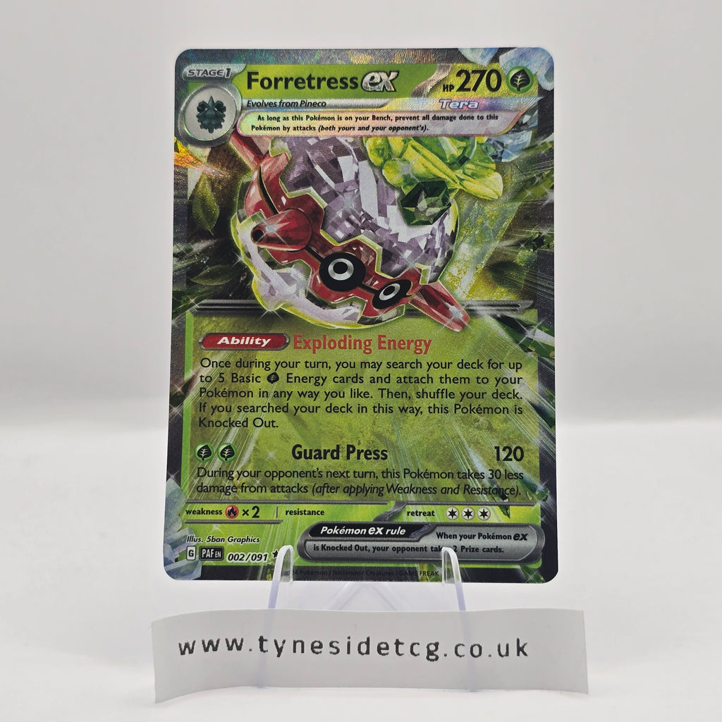 Forretress EX 002/091 – Paldean Fates (English Single)