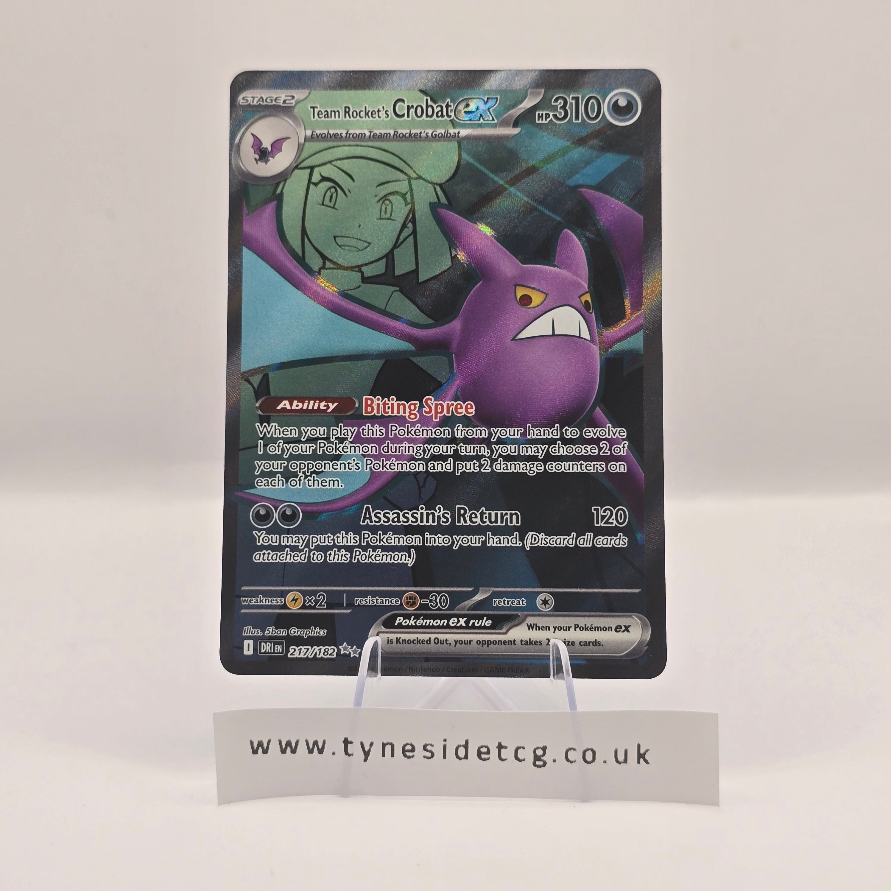 Team Rocket’s Crobat ex 217/182 – Destined Rivals (English Single)