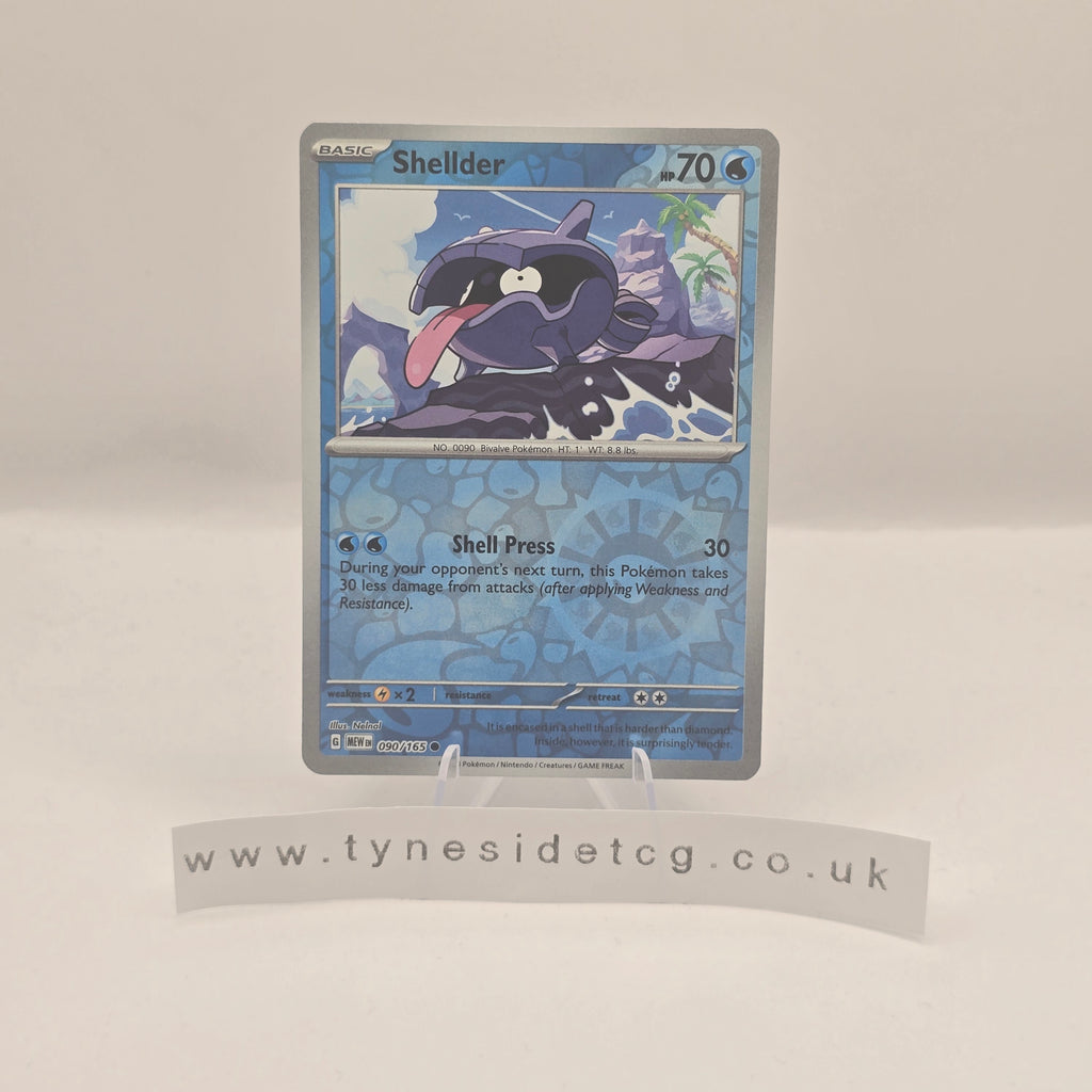 Shellder (Reverse Holo) 090/165 - Scarlet & Violet 151 (English Single)