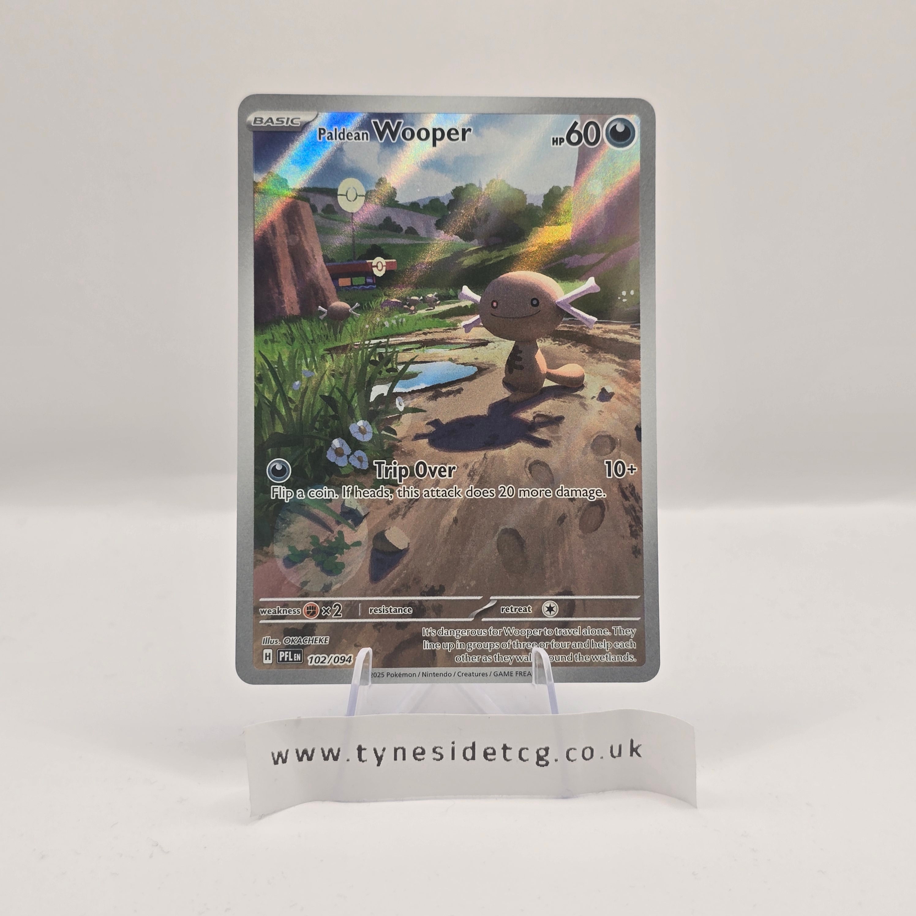 Paldean Wooper 102/094 – Phantasmal Flames (English Single) (Was £4 - Now 50% Off Due To Small Crease)